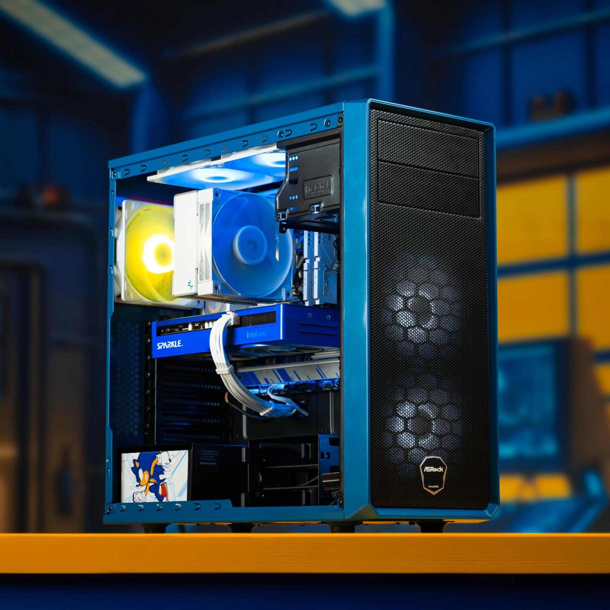 “Sonic's Arc” Intel Arc B570 i5 12400F 32GB Windows 11 Pro 1TB Gaming PC Powerhouse