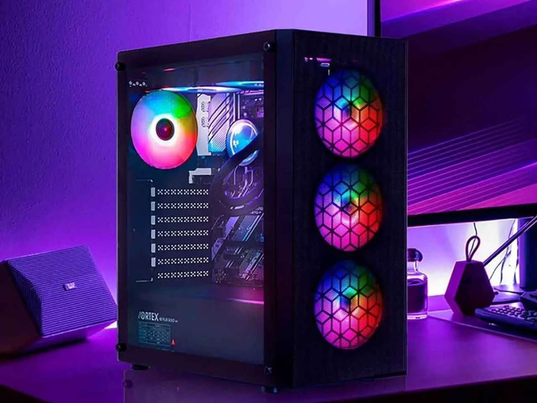 NiB Raidmax X921 Mesh Airflow and Tempered Glass Gaming PC Case with Fans