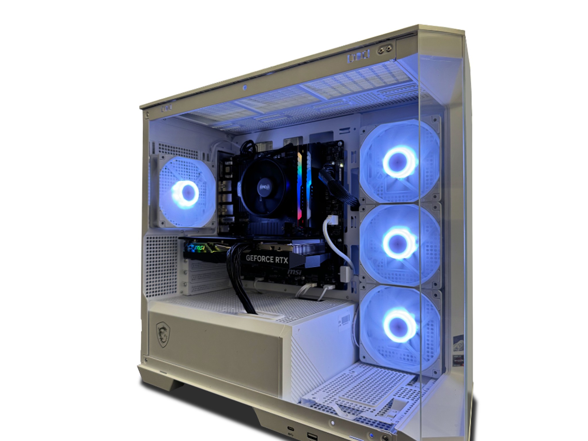 NSX PC Gaming RYZEN 5 5600X | 16 GB RAM3600 DDR4 | 1TB SSD NVME / GEFORCE RTX 4070, Pano White