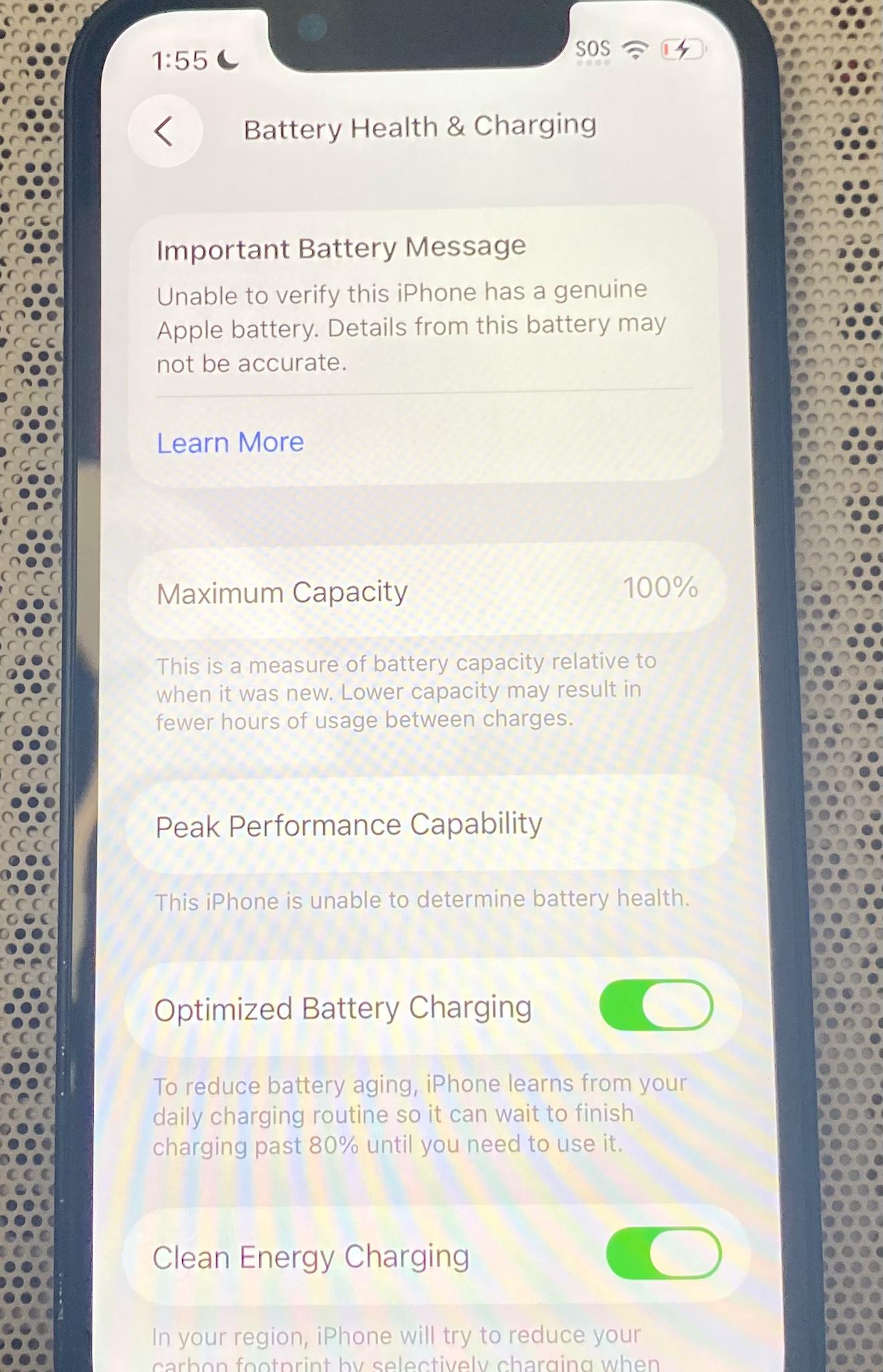 iPhone 13 mini w/ New Replacement Battery & LCD Display - 128GB - Midnight