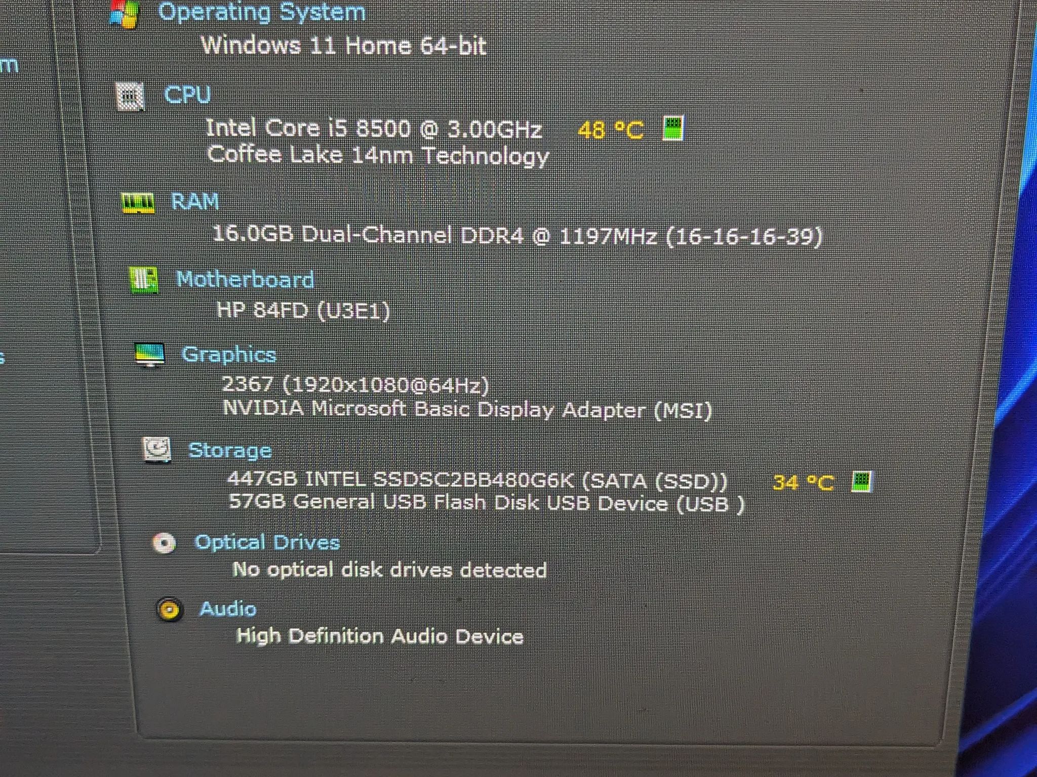FREE SHIP || 1660 SUPER 6GB, i5 8500 6 Core, 16GB RAM, 480GB SSD, WiFi, Win11, RGB, HP Omen 25L