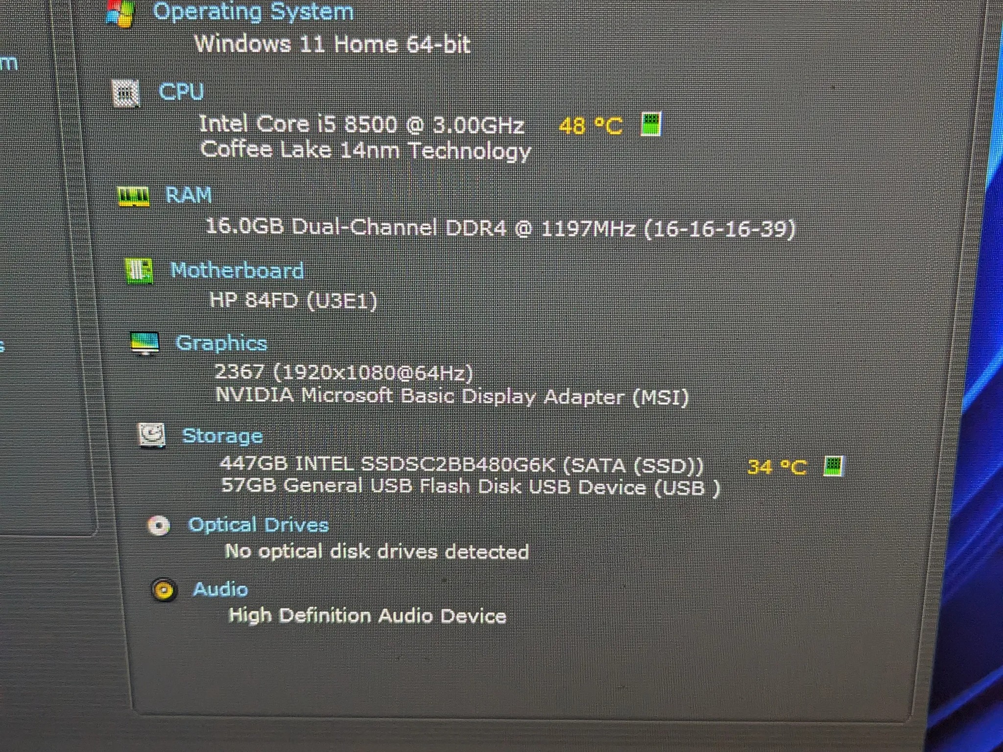 FREE SHIP || 1660 SUPER 6GB, i5 8500 6 Core, 16GB RAM, 480GB SSD, WiFi, Win11, RGB, HP Omen 25L