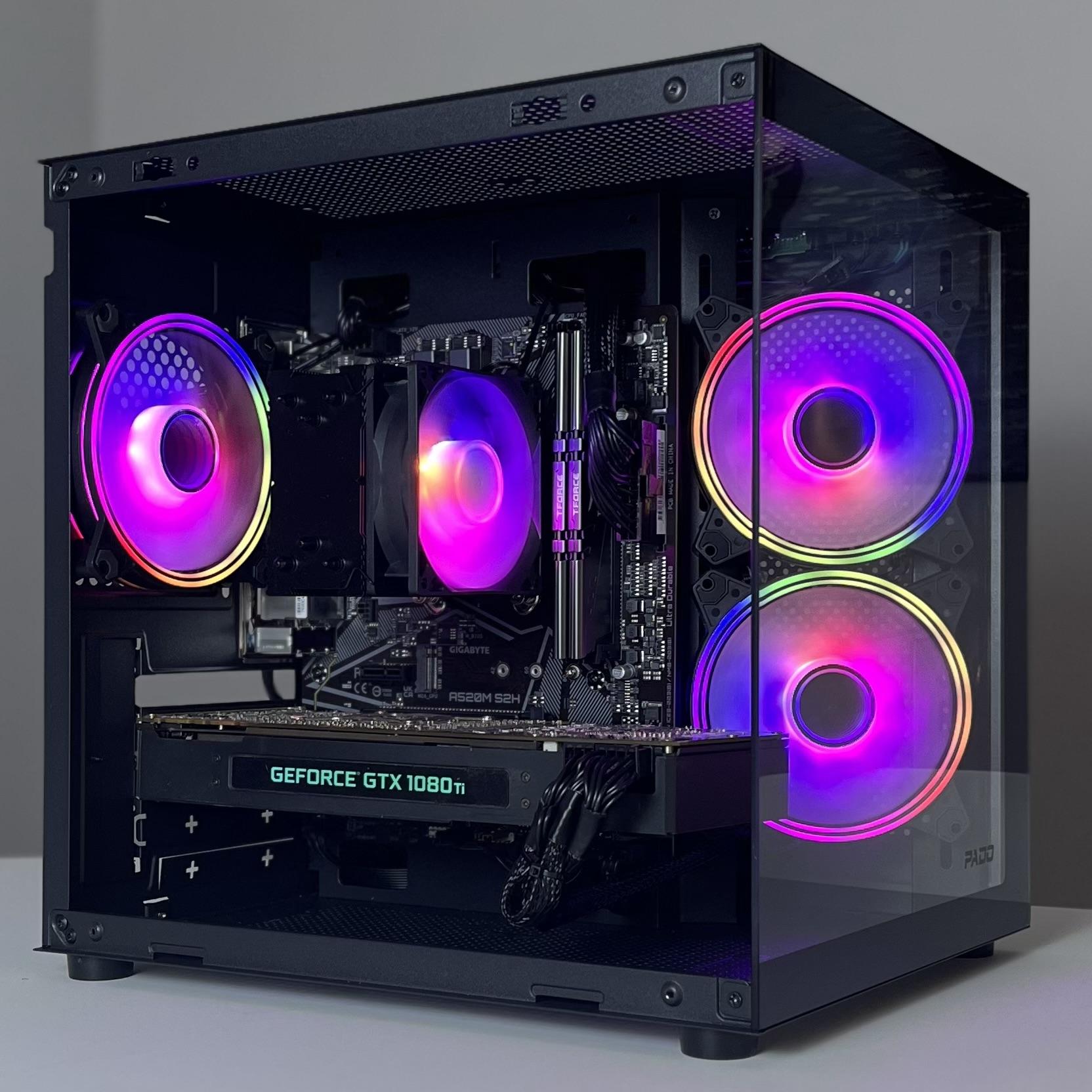 ▪️CLEAN LOOKING▪️💰 MAX PERFORMANCE 💰🟥RYZEN 5 5500🟥🟩 GTX 1080TI 🟩 GAMING PC