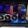 Ryzen9 9950x3d RTX5080 32gb ddr5 Custom Water Loop Corsair Components 360mm rad, pump/res combo argb