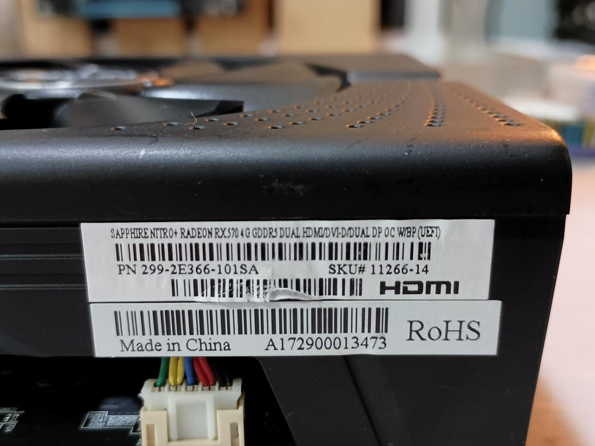 Sapphire Nitro+ Radeon RX570 4GB GPU