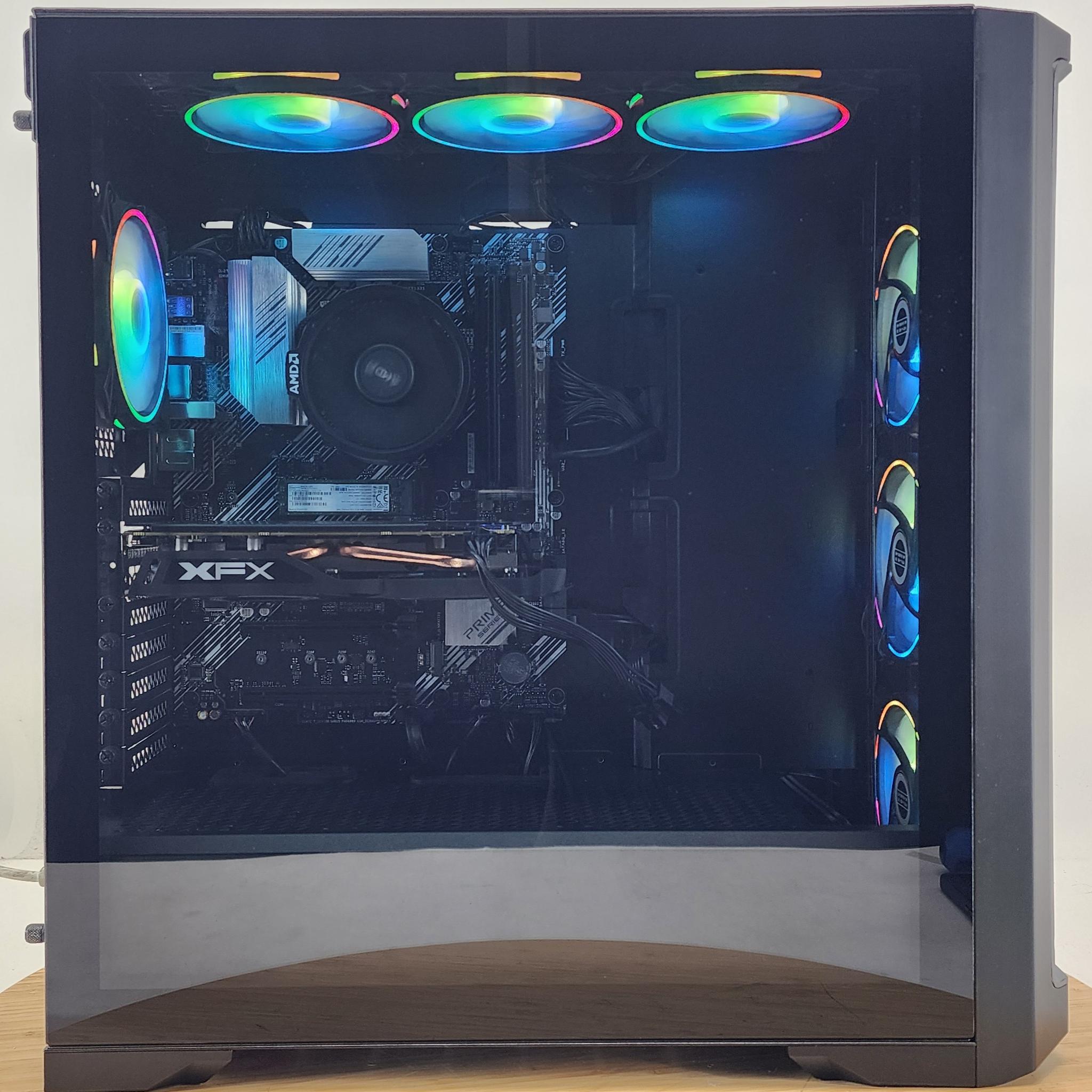 Gaming PC Ryzen 5 5500 16GB RAM 256GB SSD+1TB HDD RX 580 8GB Windows 11 Computer