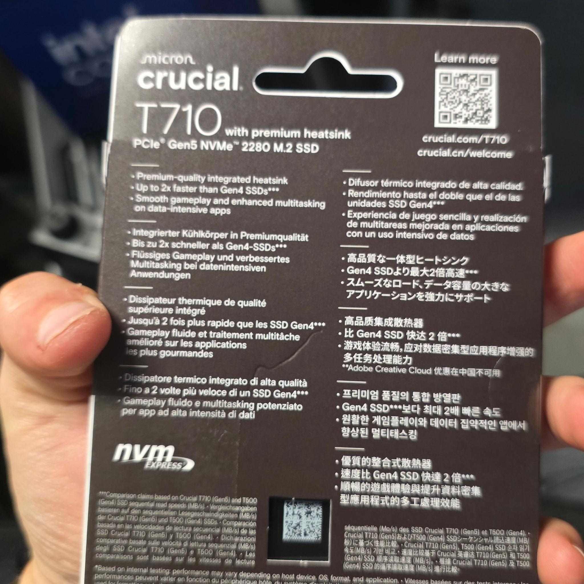 Crucial T700 With Heatsink 2TB
