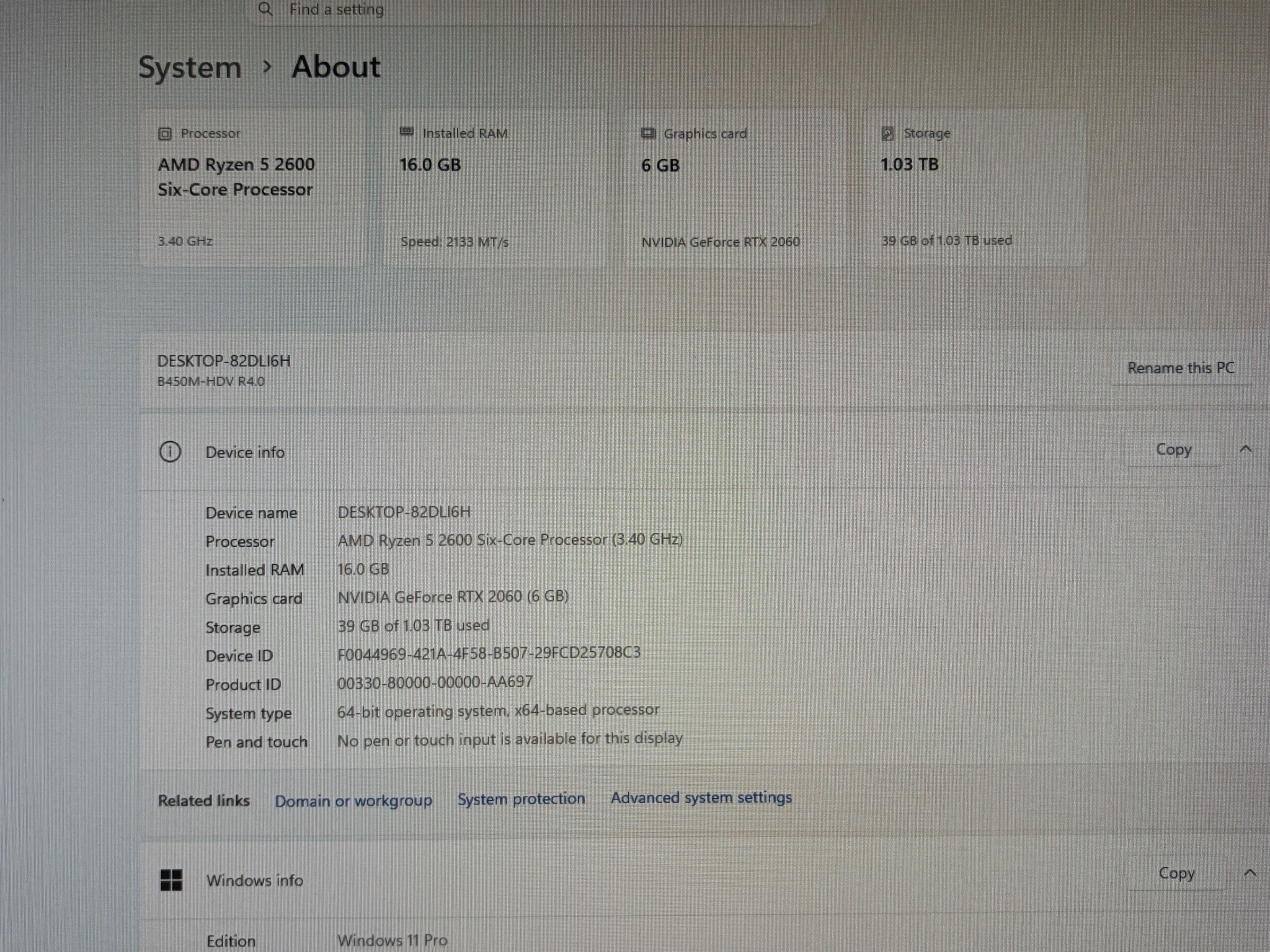 GeForce RTX 2060 Custom Gaming PC - Ryzen 5 2600, 16GB RAM