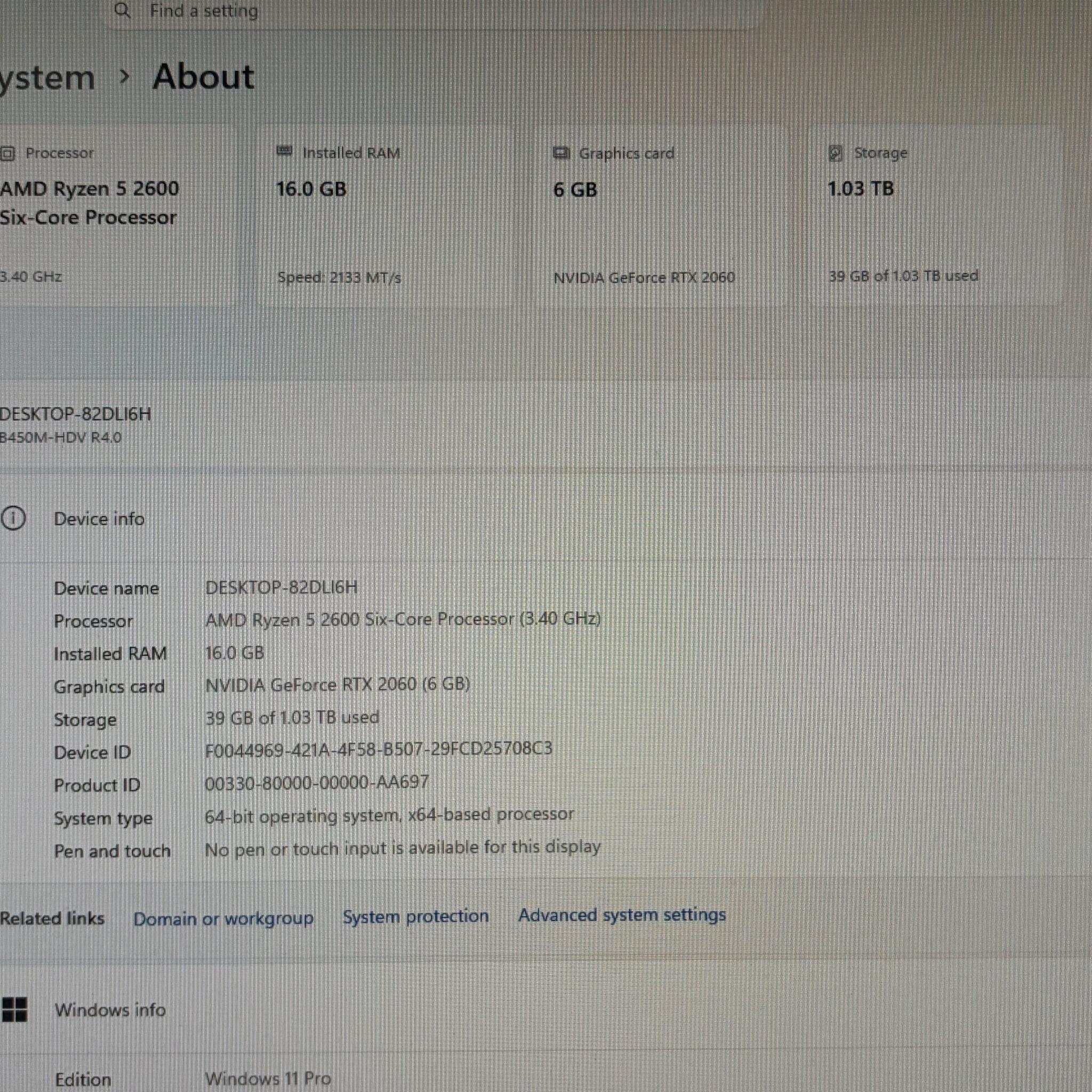 GeForce RTX 2060 Custom Gaming PC - Ryzen 5 2600, 16GB RAM