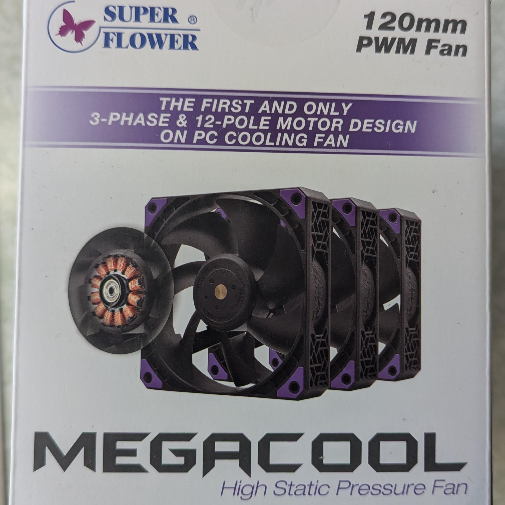 Super Flower MEGACOOL 120mm fan, Triple-Pack + Noctua NF-P12 + Thermalright TL-P9 92mm Case Fan
