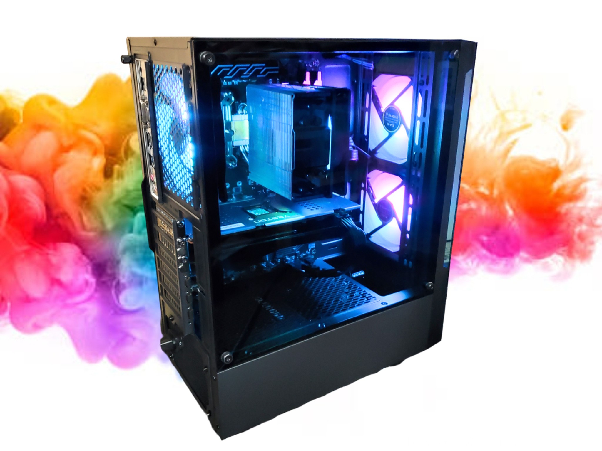 SALE: RX 6600 XT + Ryzen 5 + 16GB RGB RAM + 512GB SSD Storage + 4 RGB Fans ( Black RGB Gaming PC )