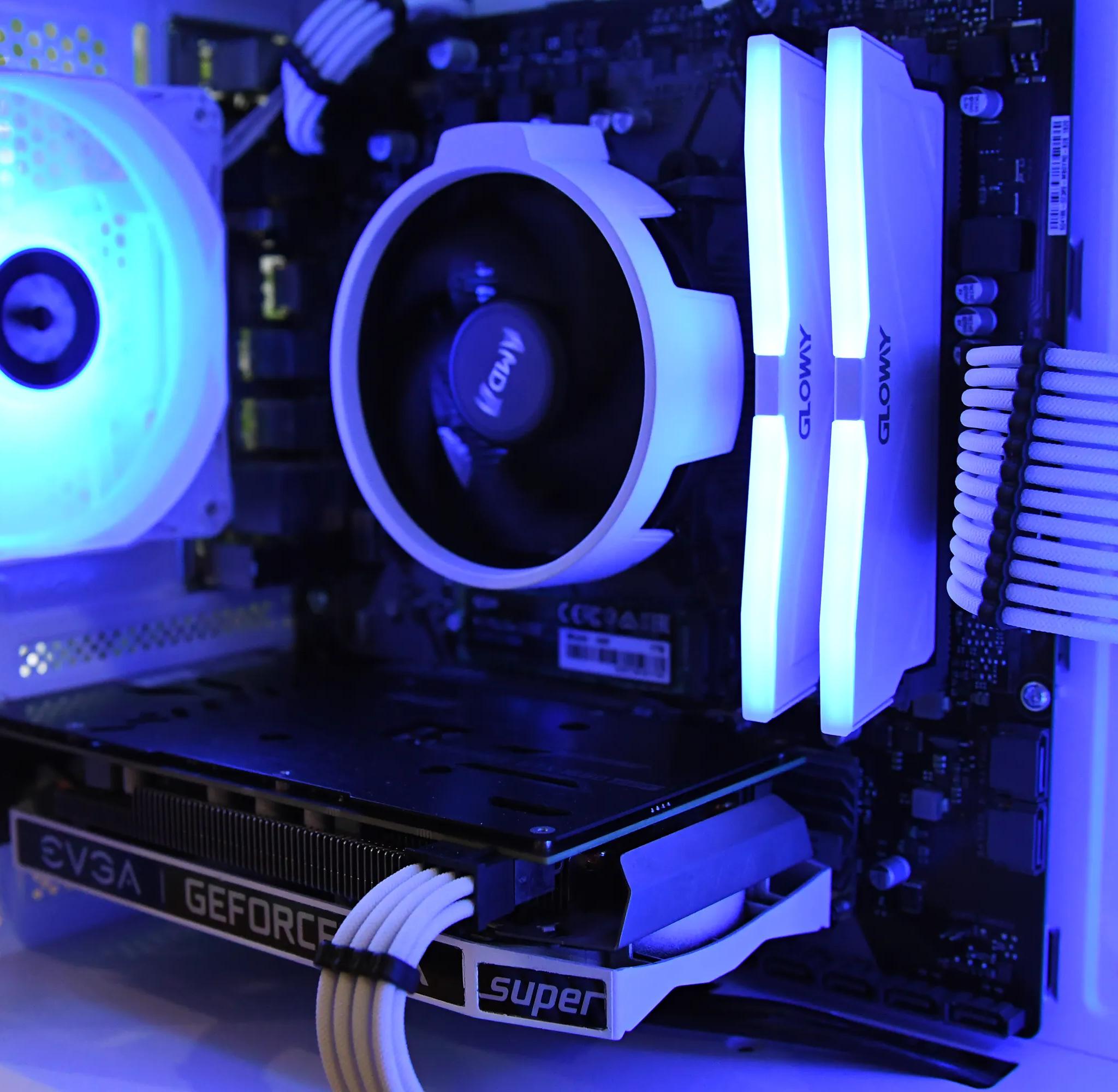 🔵⚪ Ryzen 5 3600 | GTX 1660 Super SC | 16GB 3600MHz CL18 - White and Blue Gaming PC