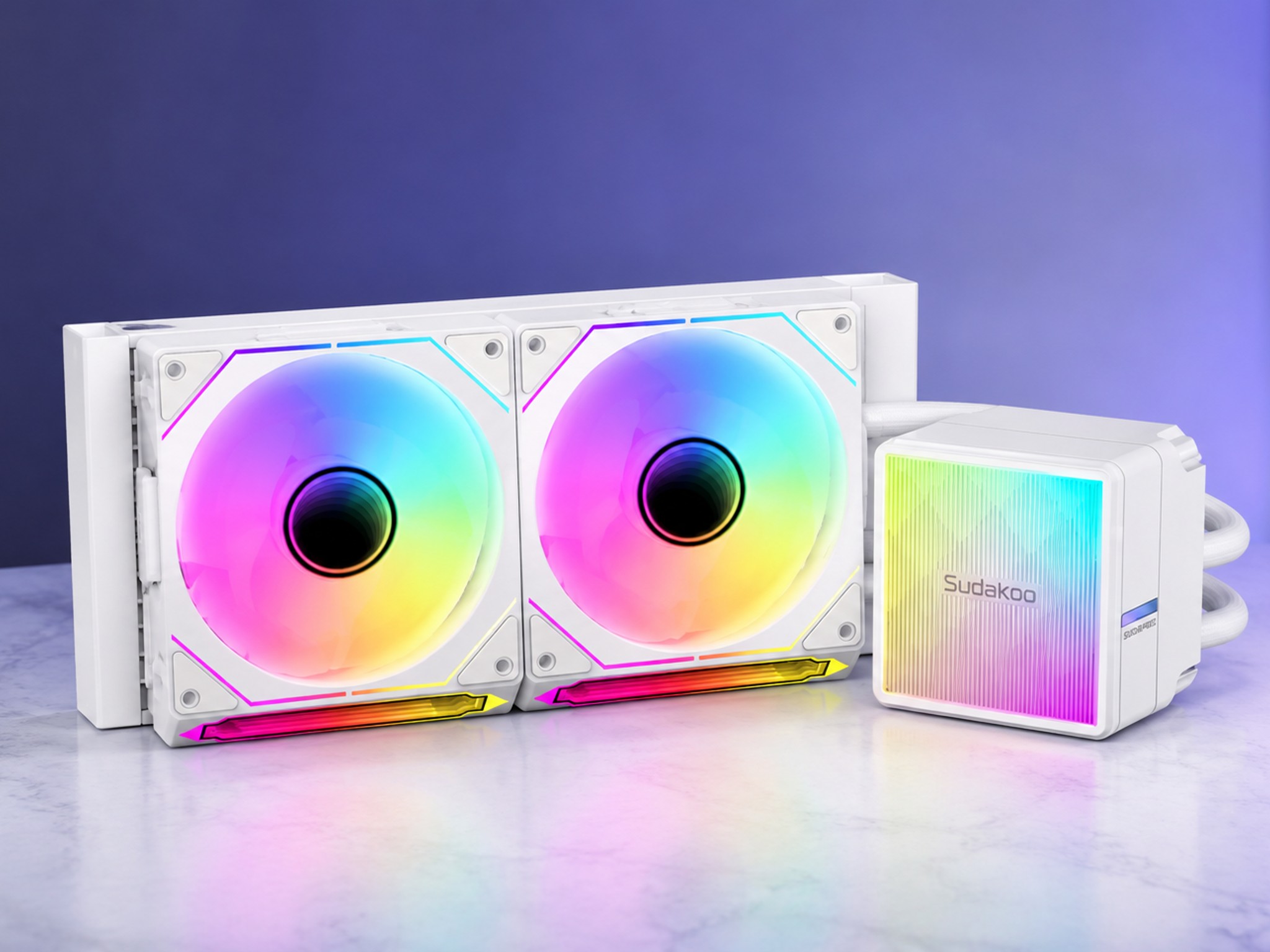AIO CPU COOLER Sudokoo NEXAURA 240 White Edition Infinity Mirrors Plus Edition--3-year warranty