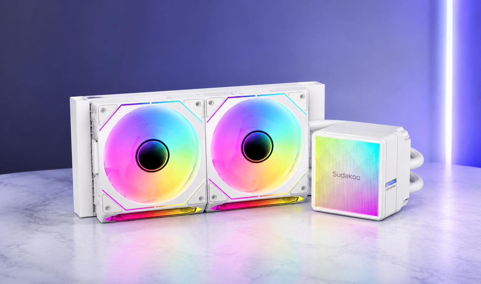 AIO CPU COOLER Sudokoo NEXAURA 240 White Edition Infinity Mirrors Plus Edition--3-year warranty
