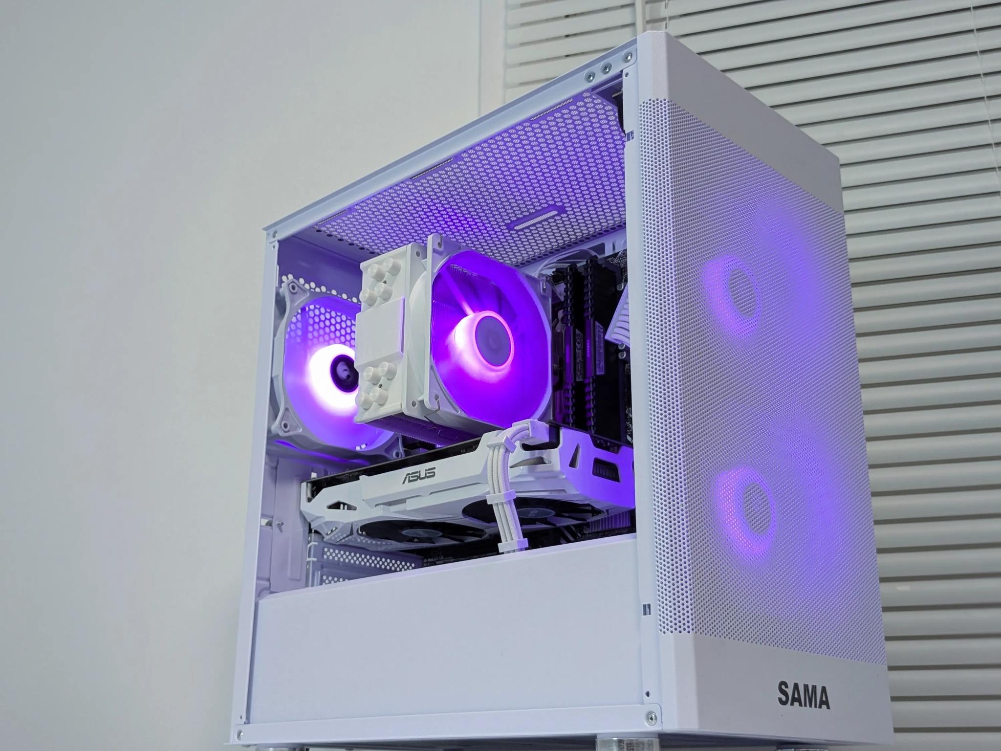 ❄️ Sleek All-White Gaming PC - Intel i3-12100F, GTX 1060, 16GB RAM, ARGB Lighting, 1TB SSD