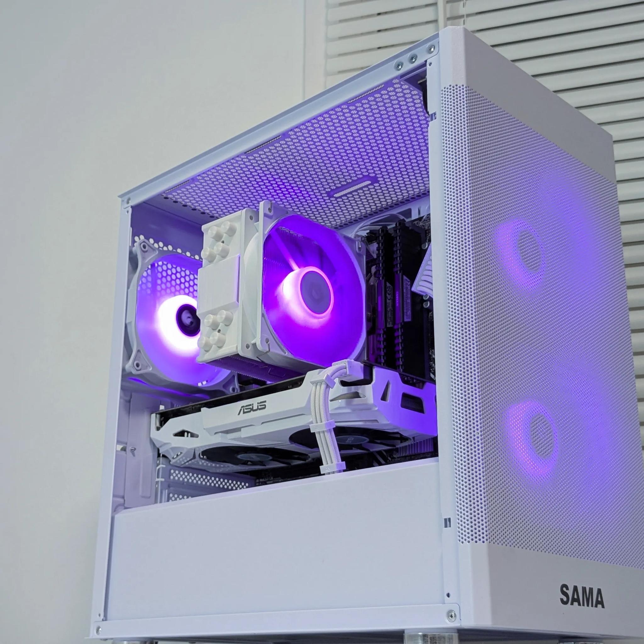 ❄️ Sleek All-White Gaming PC - Intel i3-12100F, GTX 1060, 16GB RAM, ARGB Lighting, 1TB SSD
