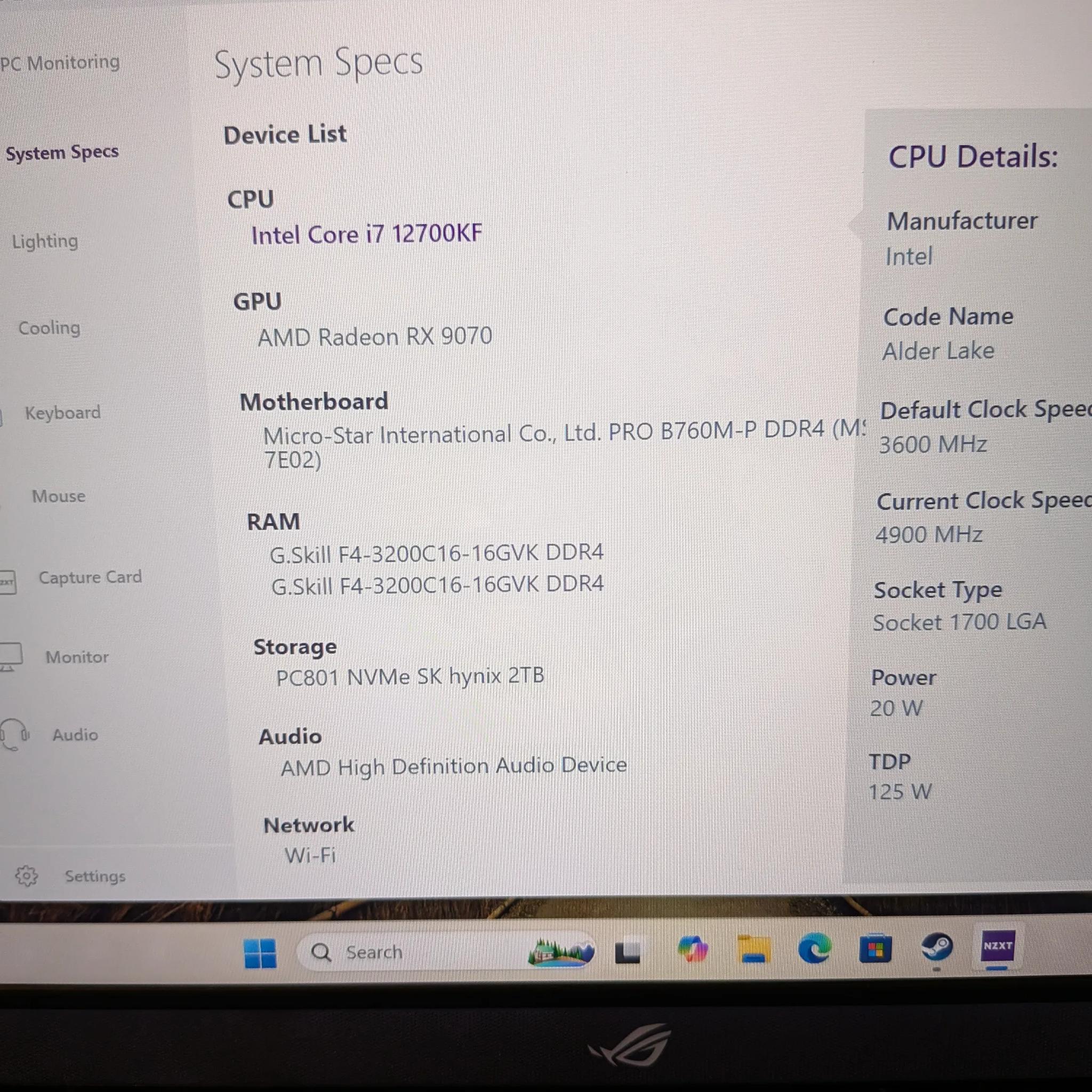 🌊 Cooled 🪵 Gaming PC - AMD Radeon RX 9070, Intel Core i7 12700KF, 32 GB RAM, 2 TB
