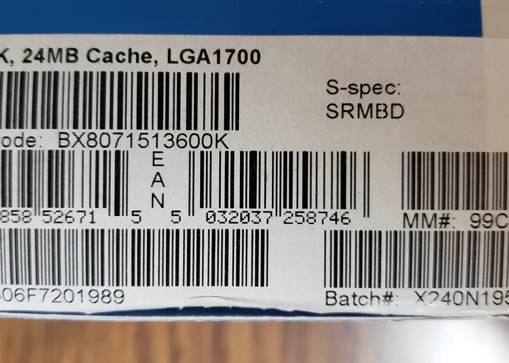 intel 15-13600K LGA1700 UNLOCKED cpu SRMBD