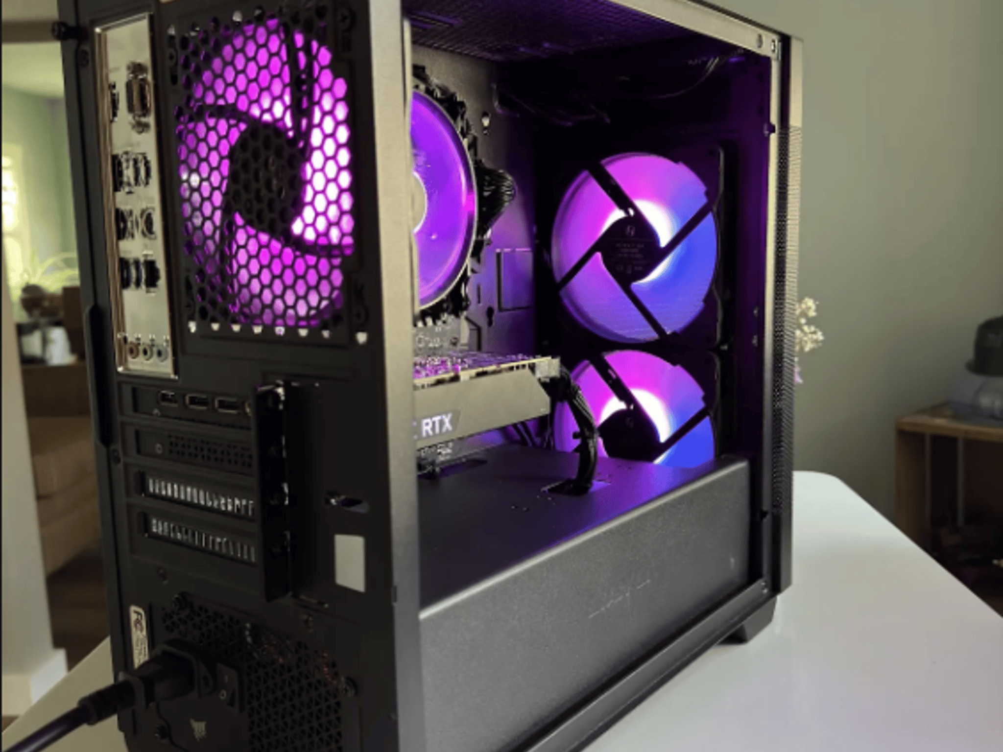 Black RGB Gaming PC - 3060 - Ryzen & 2700X - 16GBs ram - 500GB SSD