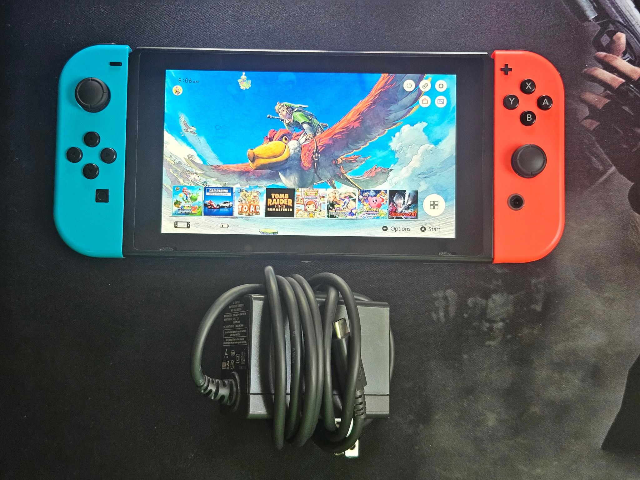Modded Switch with 128GB SD Card and Charger Picofly