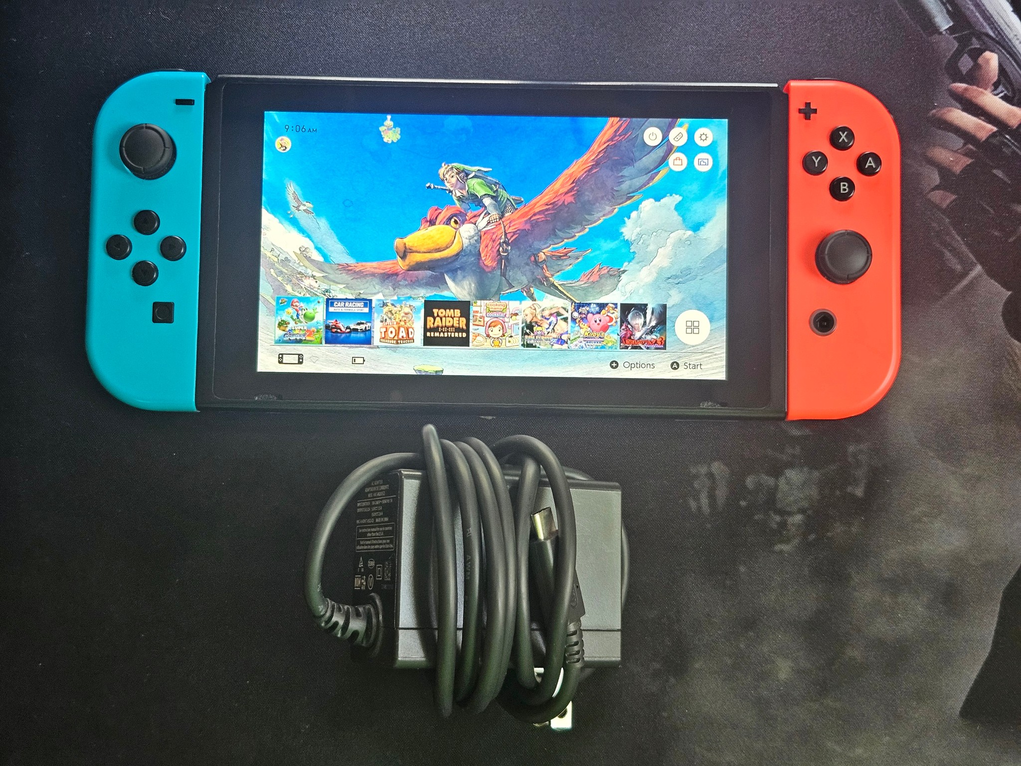 Modded Switch with 128GB SD Card and Charger