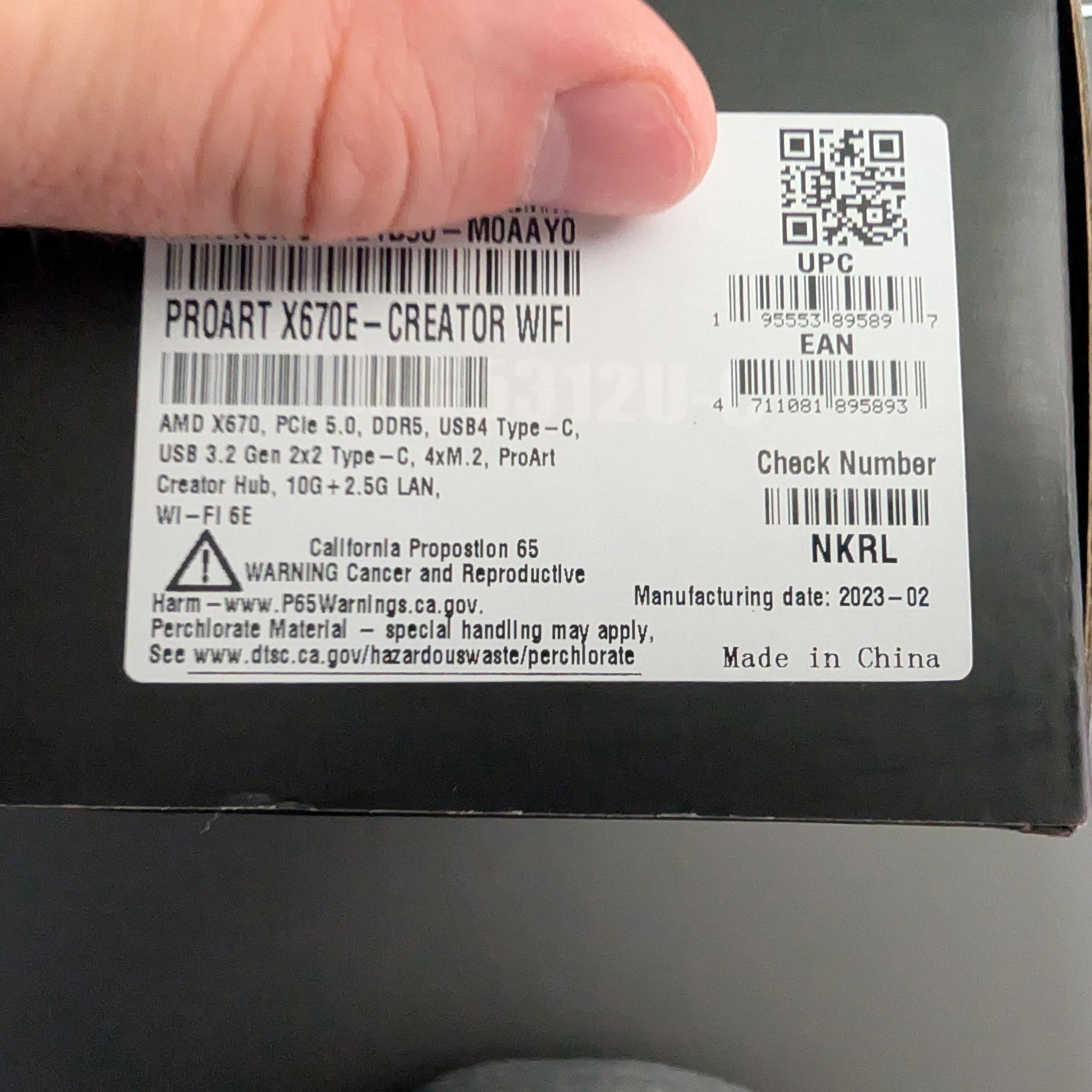 Asus ProArt X670E ATX Motherboard - Includes 10Gb Ethernet!