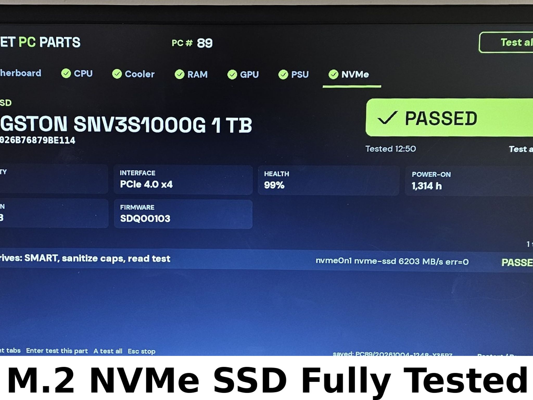 1TB NVMe M.2 SSD Kingston NV3 Gen4