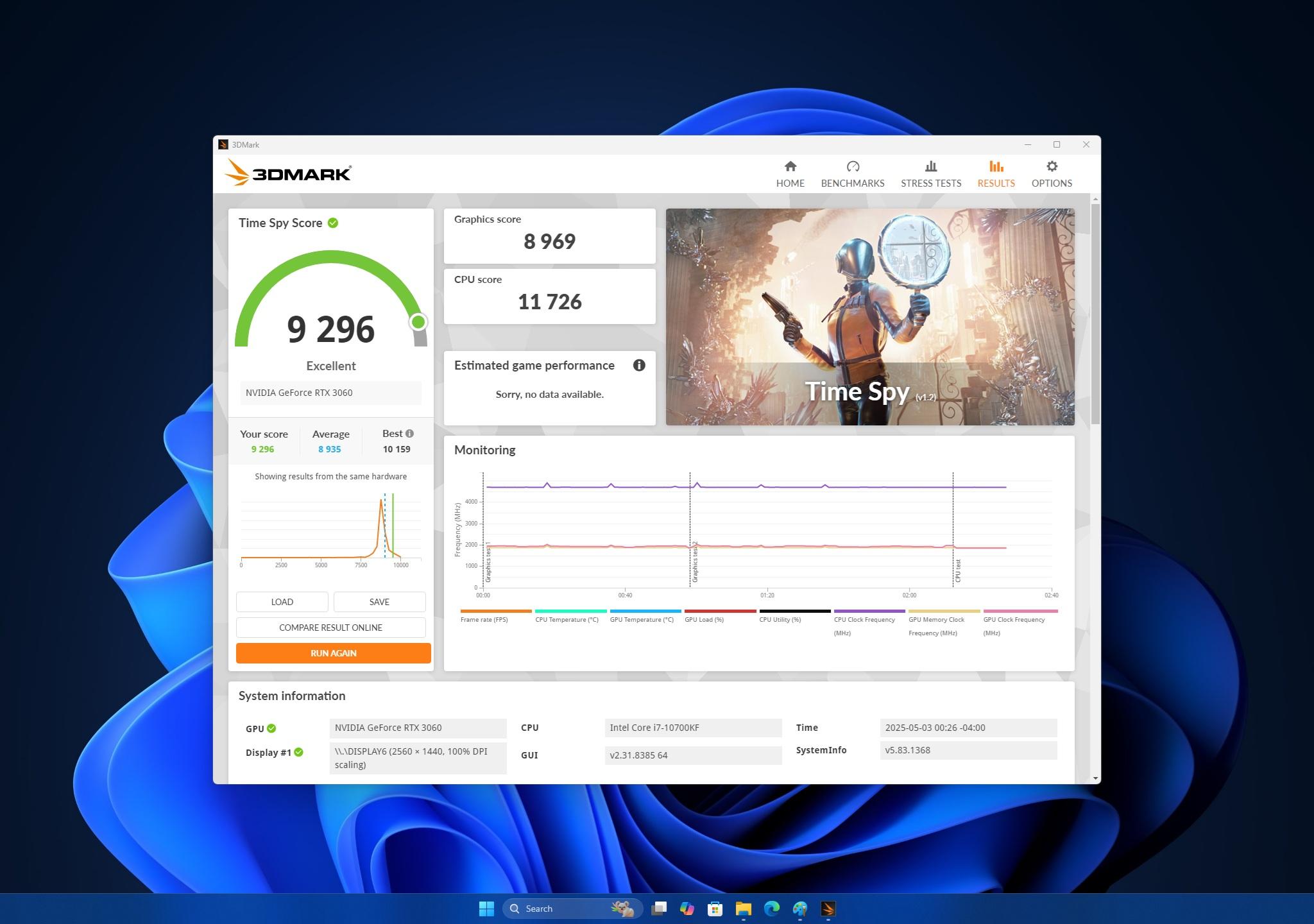 i7-10700KF (De-lidded), RTX3060 12GB, 2x16GB DDR4, 2x512GB NVMe PC