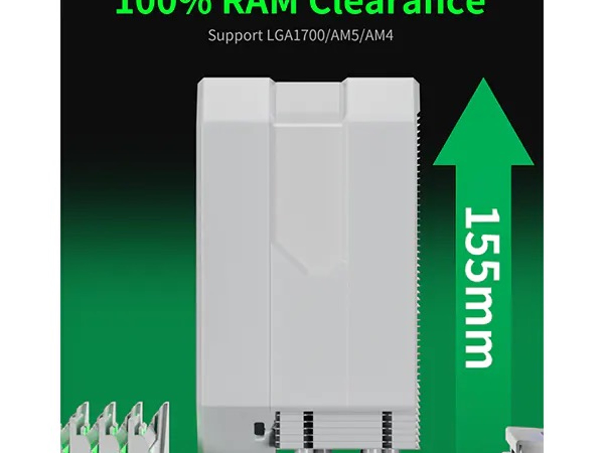 White Single Fan CPU Cooler