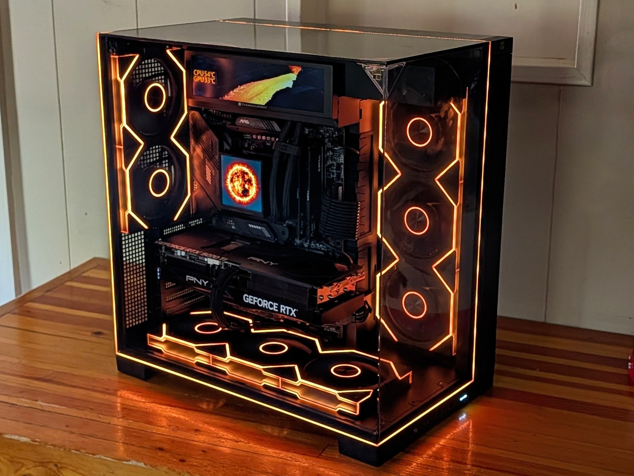 🔥 Fireball 🔥 Ryzen 9 7950X3D + RTX 5070 Ti | Premium 1440p Gaming & Creator PC | Dual LCD Displays