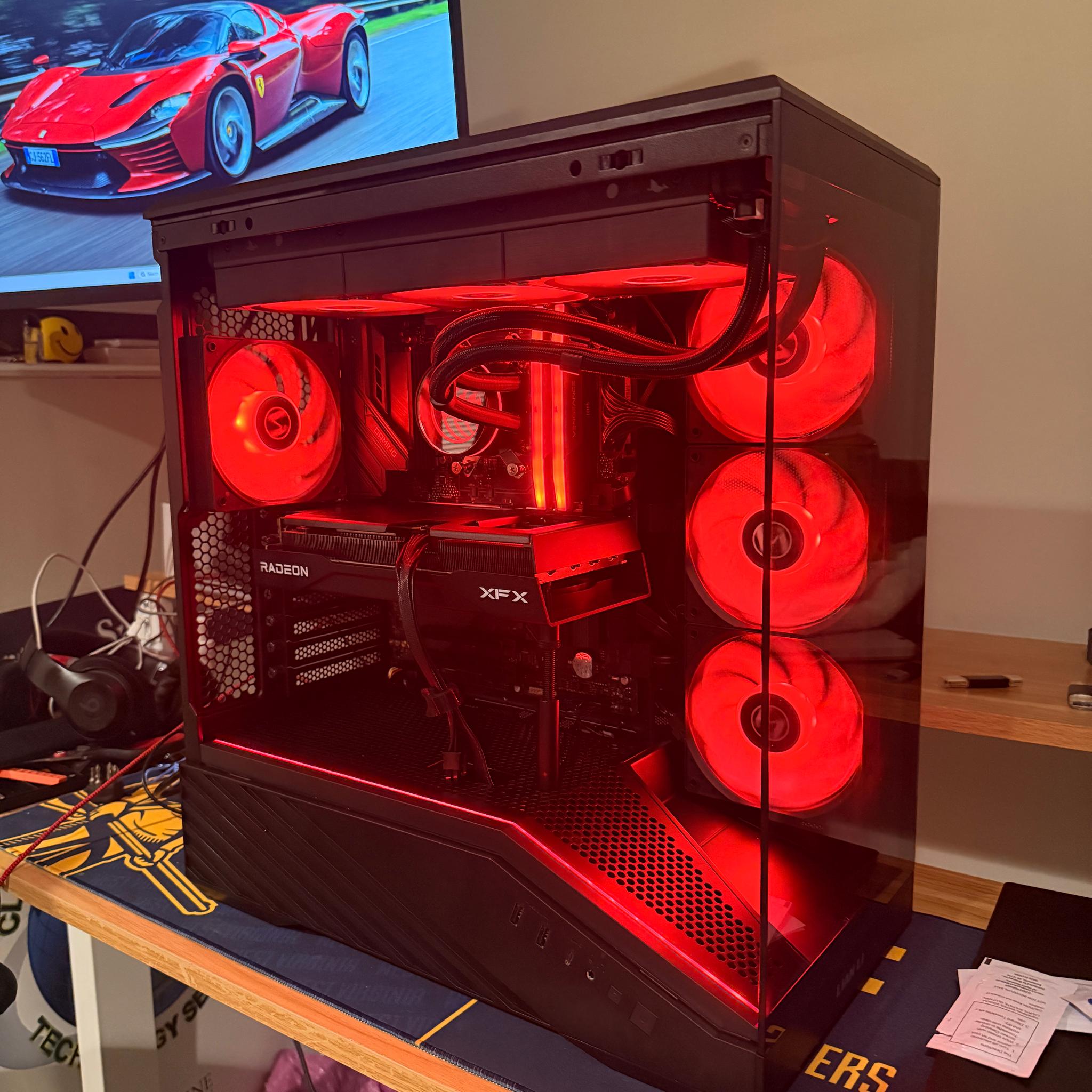 Custom Gaming PC, AMD ryzen 7 7800x3d, 9060xt 16gb, gen5 1tb nvme, 32gb ddr5 6000