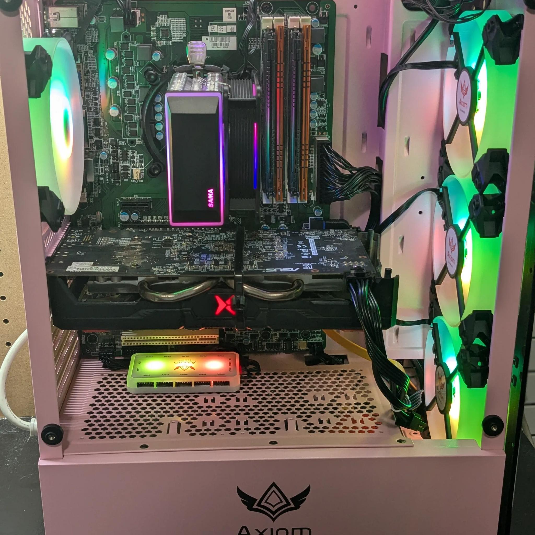 Fabulously Pink |  100 FPS Fortnite | i5-4590 , 16GB RAM, 500GB SSD, RX 470 8GB, RGB, Wifi, Win10