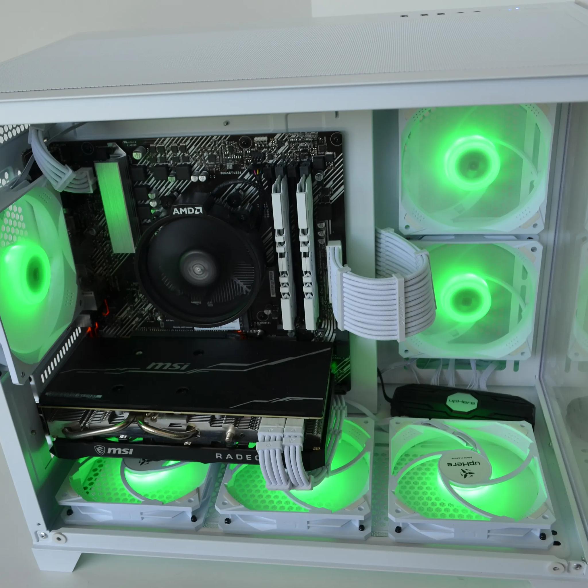 ❄️FrostBite🧊 Gaming PC - RX 5700 XT (RTX 3060 Equivalent) - Ryzen 5 5600g - 16GB Ram - 1TB NVME