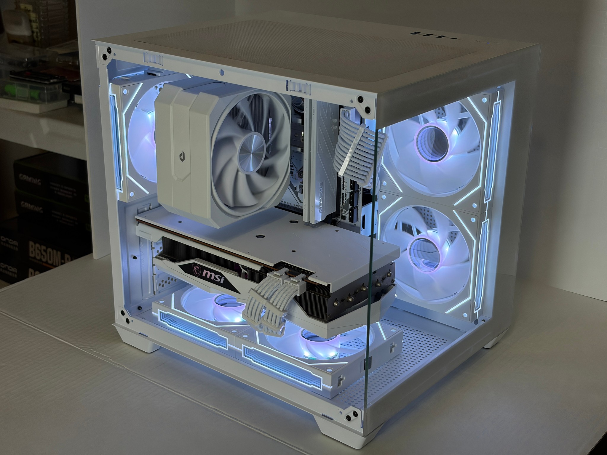 🔥 Arctic Halo | RX 6700 XT + Ryzen 5 5600 | All-White Gaming PC | 16GB RAM