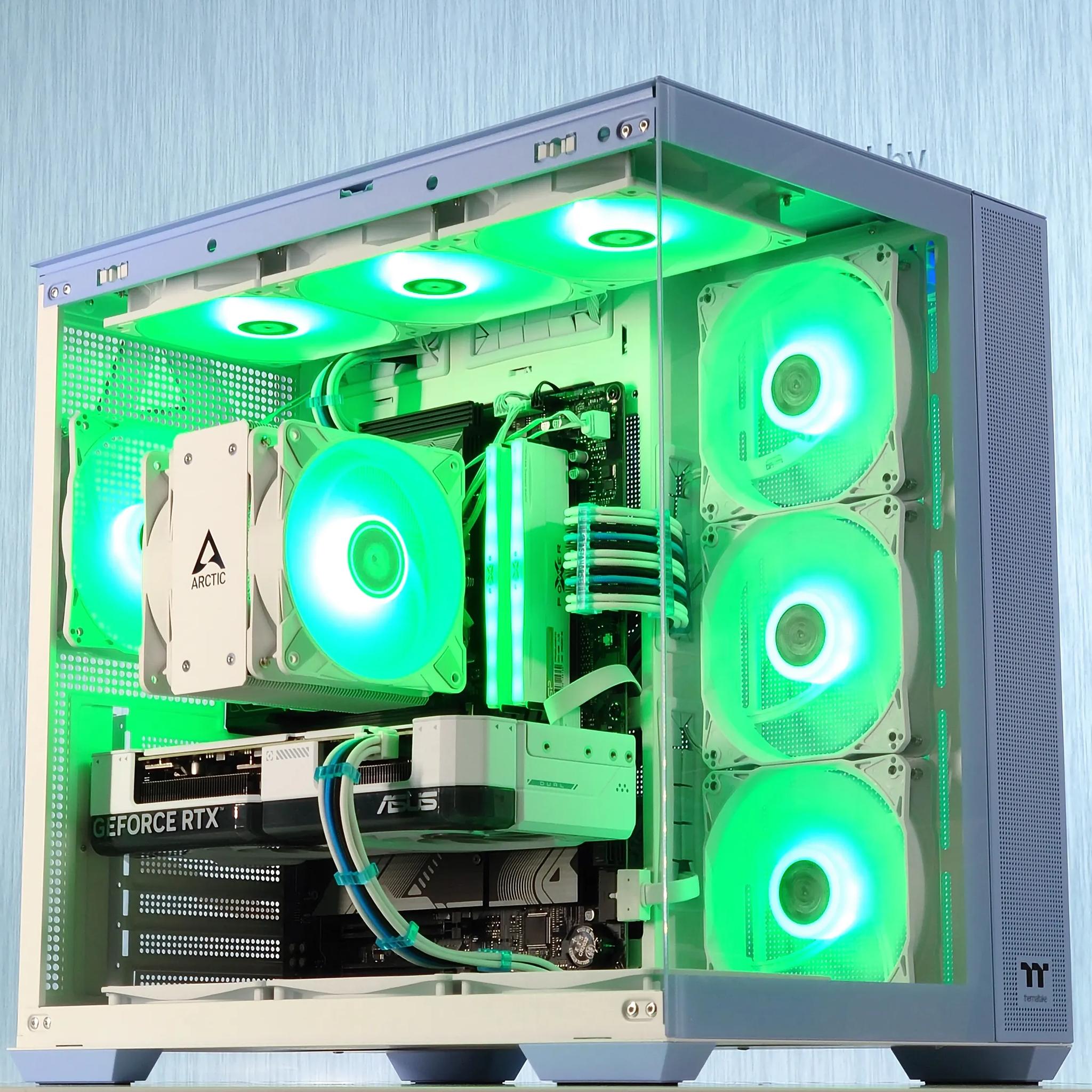 🤍🩵🖤Gaming PC🔲Nvidia RTX 4070 12GB🔲AMD Ryzen 5 7500F🔲32GB DDR5🔲1TB SSD