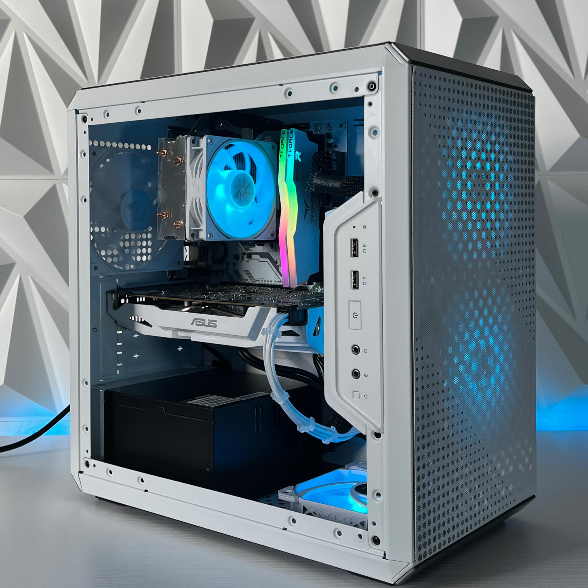 GTX 1060 6GB, Ryzen 7 1700X, 16GB 3600MHz | White RGB Gaming Computer