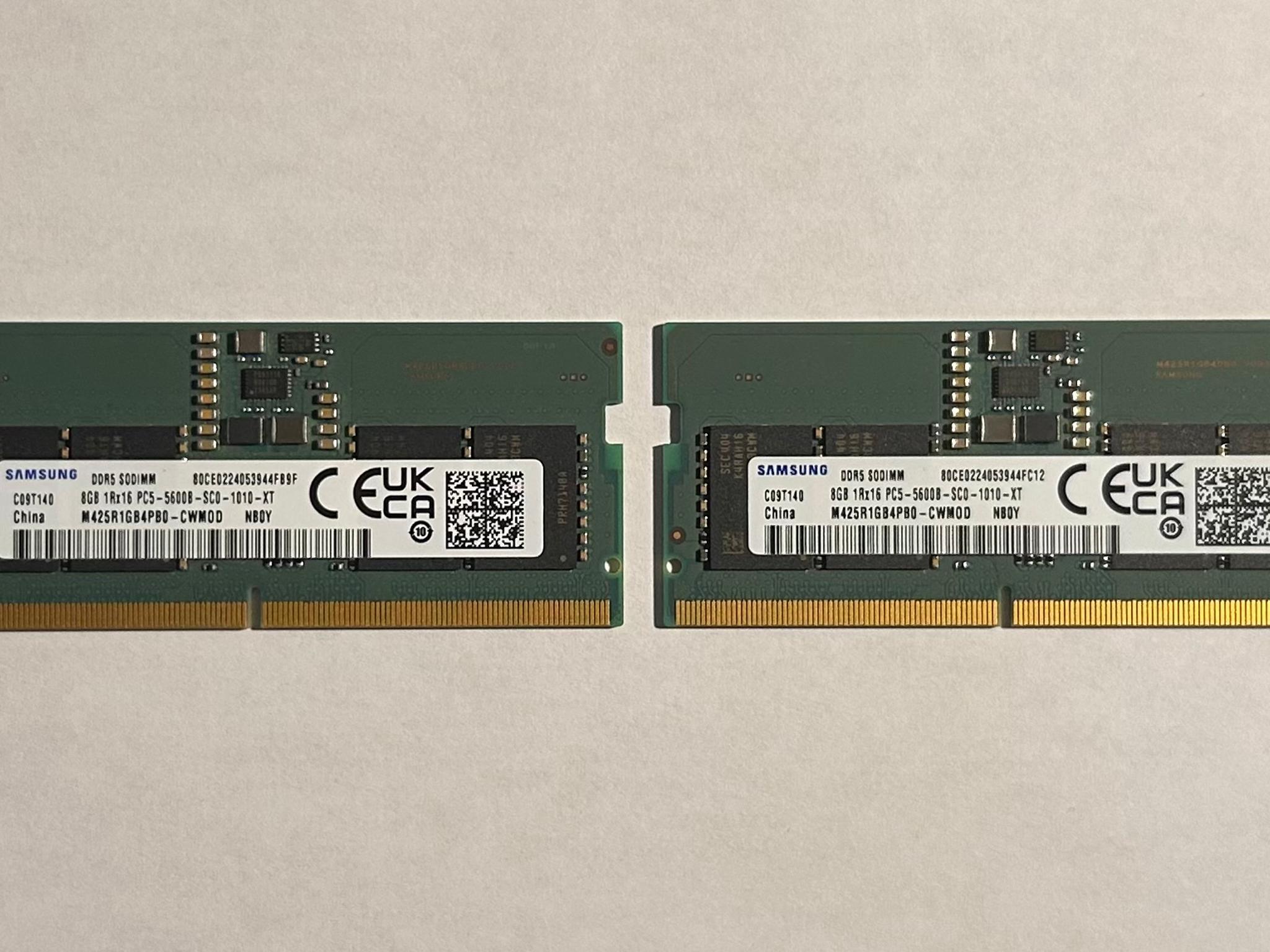 Samsung 16GB (2x8) DDR5-5600 SO-DIMM RAM