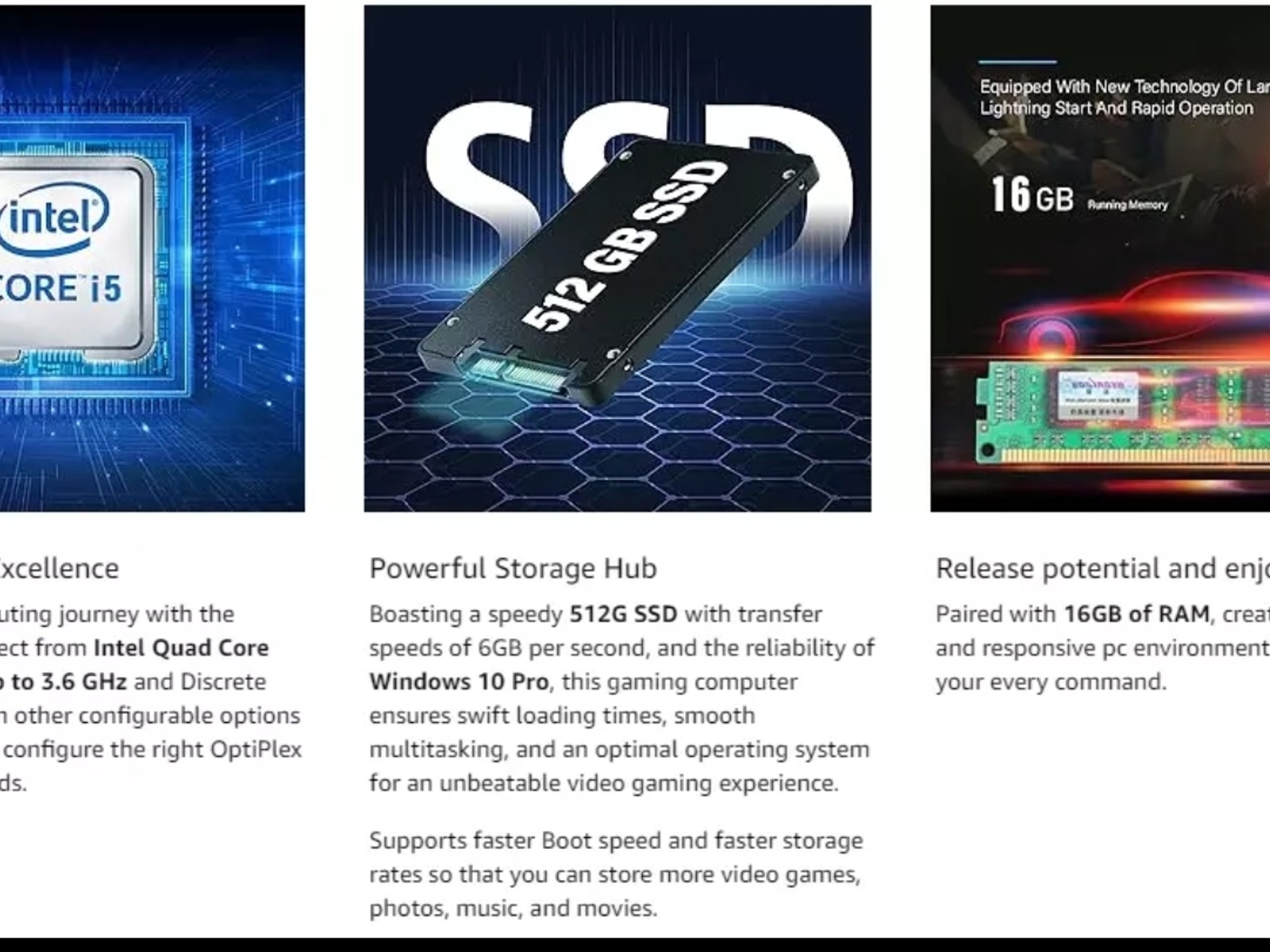 HP ProDesk 400 g4 Esports Gaming Pc Intel I5, 16GB Ram, 512GB SSD, AMD Rx 550 4gb