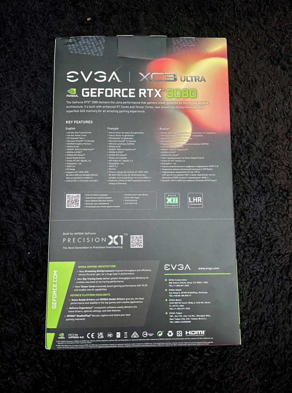 EVGA XC3 ULTRA GAMING GeForce RTX 3080 10GB