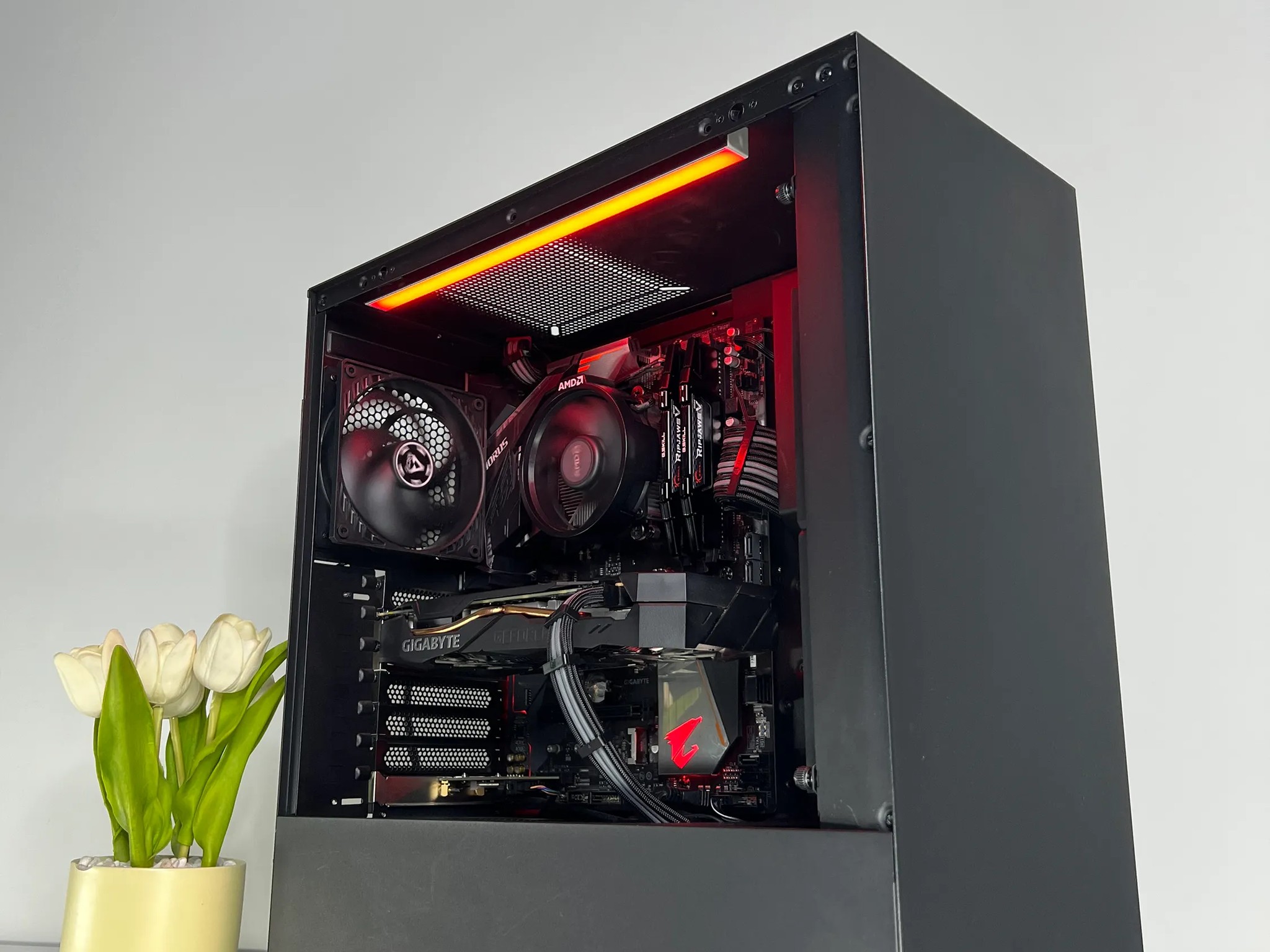 🖤Ryzen 5 2600 | GTX 1660ti 6GB ⬛| 16GB Ram | 1TB NVME SSD 🖤Custom Black PC ⬛