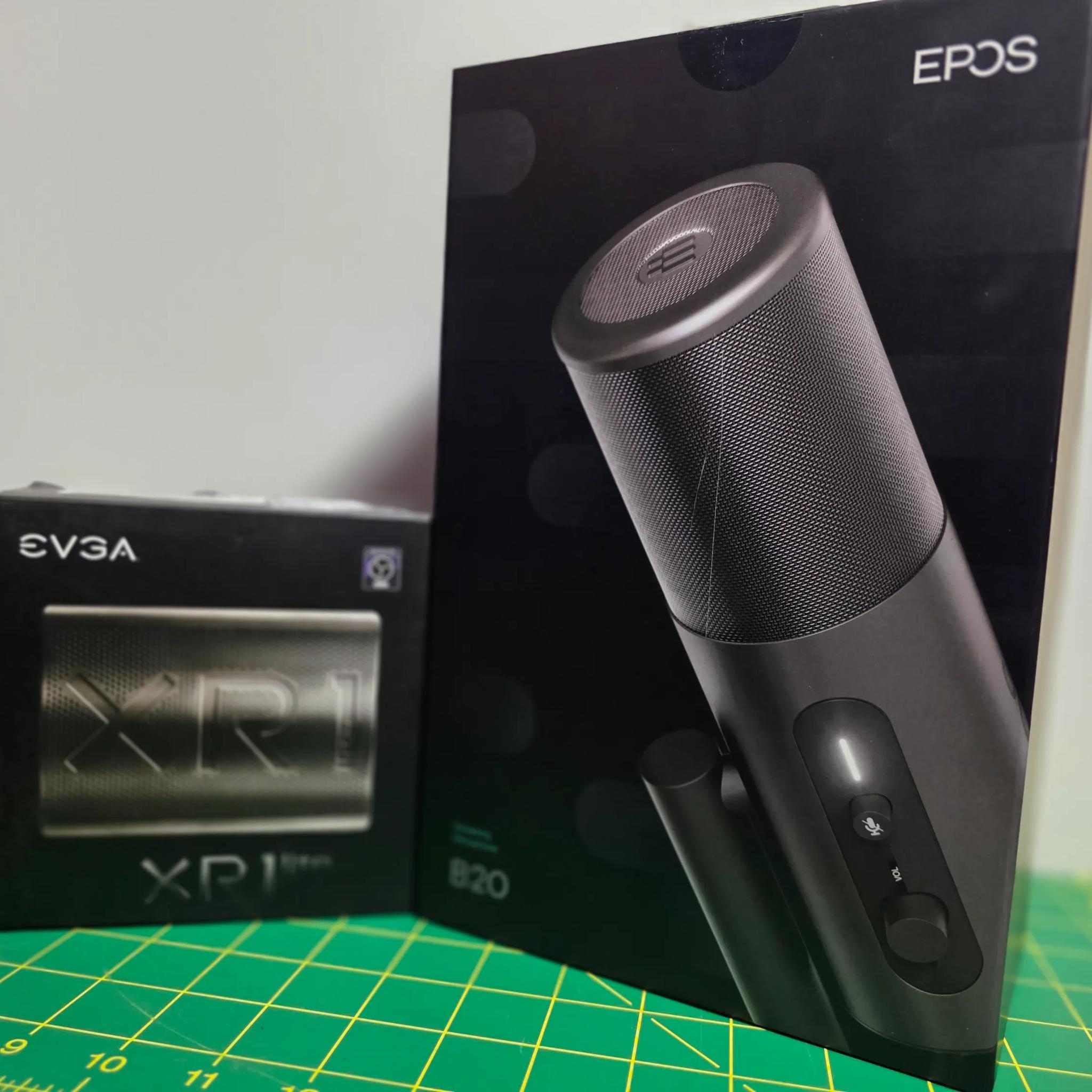 Streaming Starter Bundle: EVGA XR1 Lite Capture Card + EPOS B20 Mic, Open Box, **TESTED** 1080p