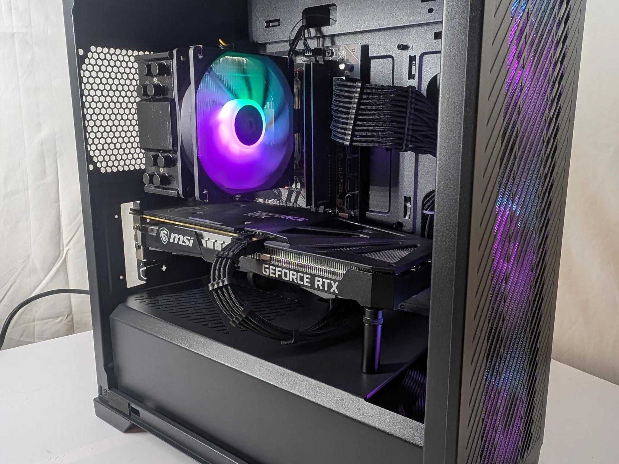 🖤 All-Black Gaming Beast – Ryzen 5 3600 + RTX 3060Ti | Wi-Fi & Bluetooth Ready 🖤