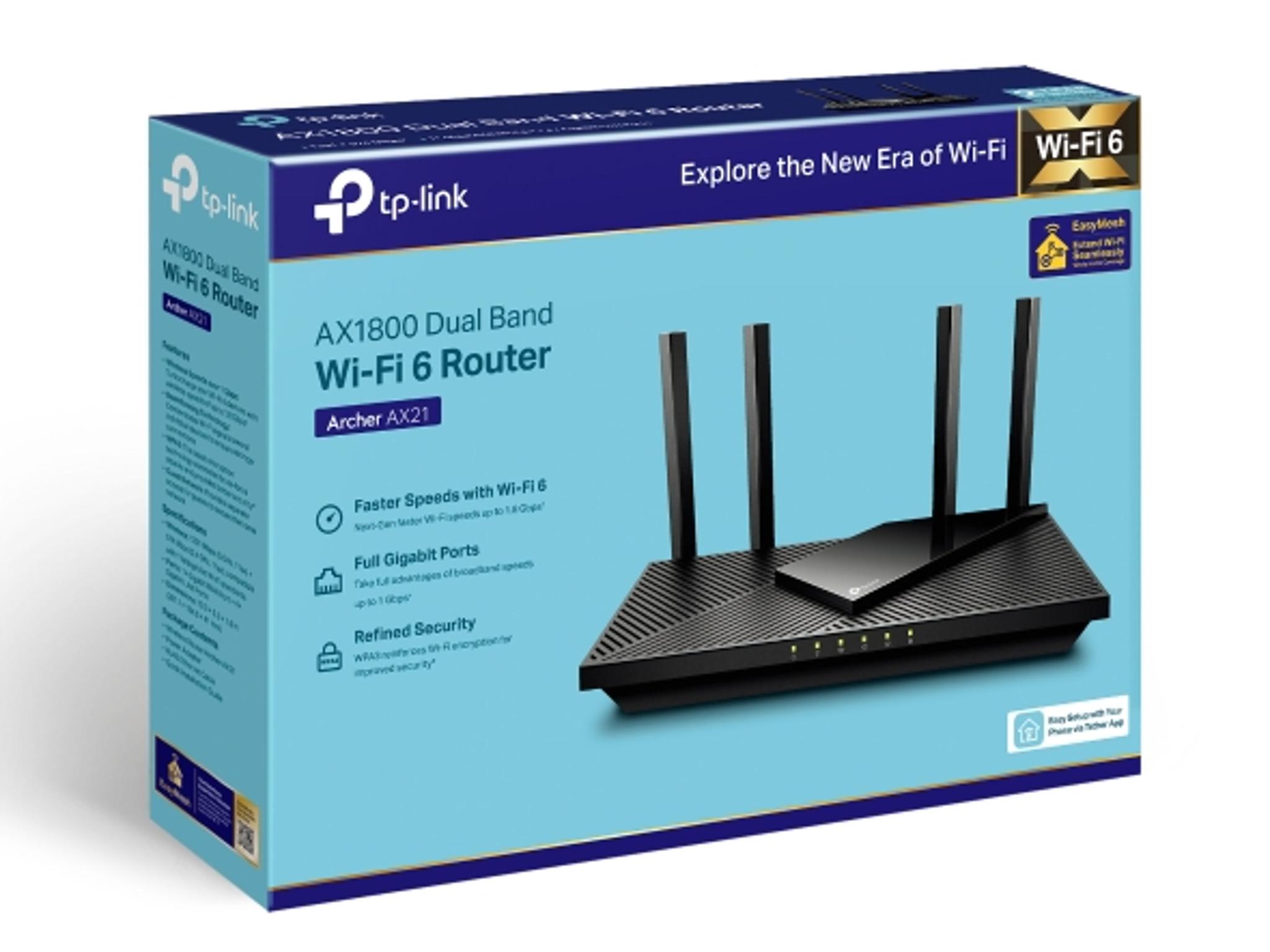Tplink AX1800 (Archer AX21) Dual Band  Wifi-6 Router (FACTORY SEALED)
