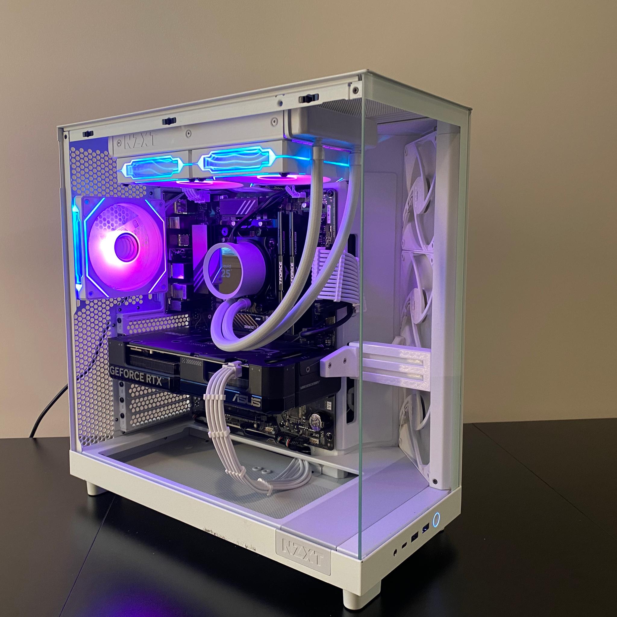 White NZXT Gaming PC | RTX 4070 12GB | Ryzen 5 7600X | 16GB DDR5 | 1TB NVMe | LCD AIO | RGB