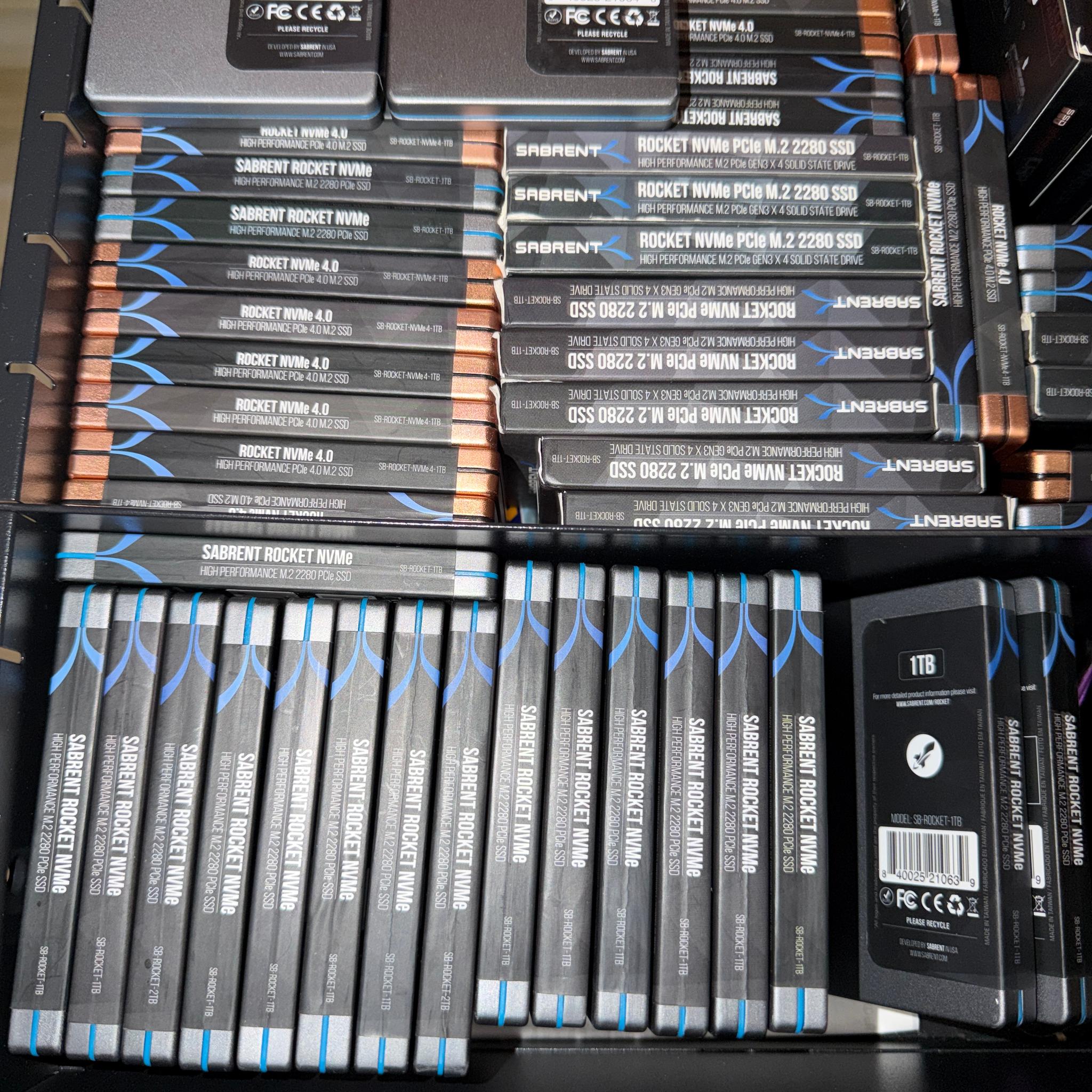 SABRENT ROCKET 1TB Refurbished NVME M.2 2280 SSDs