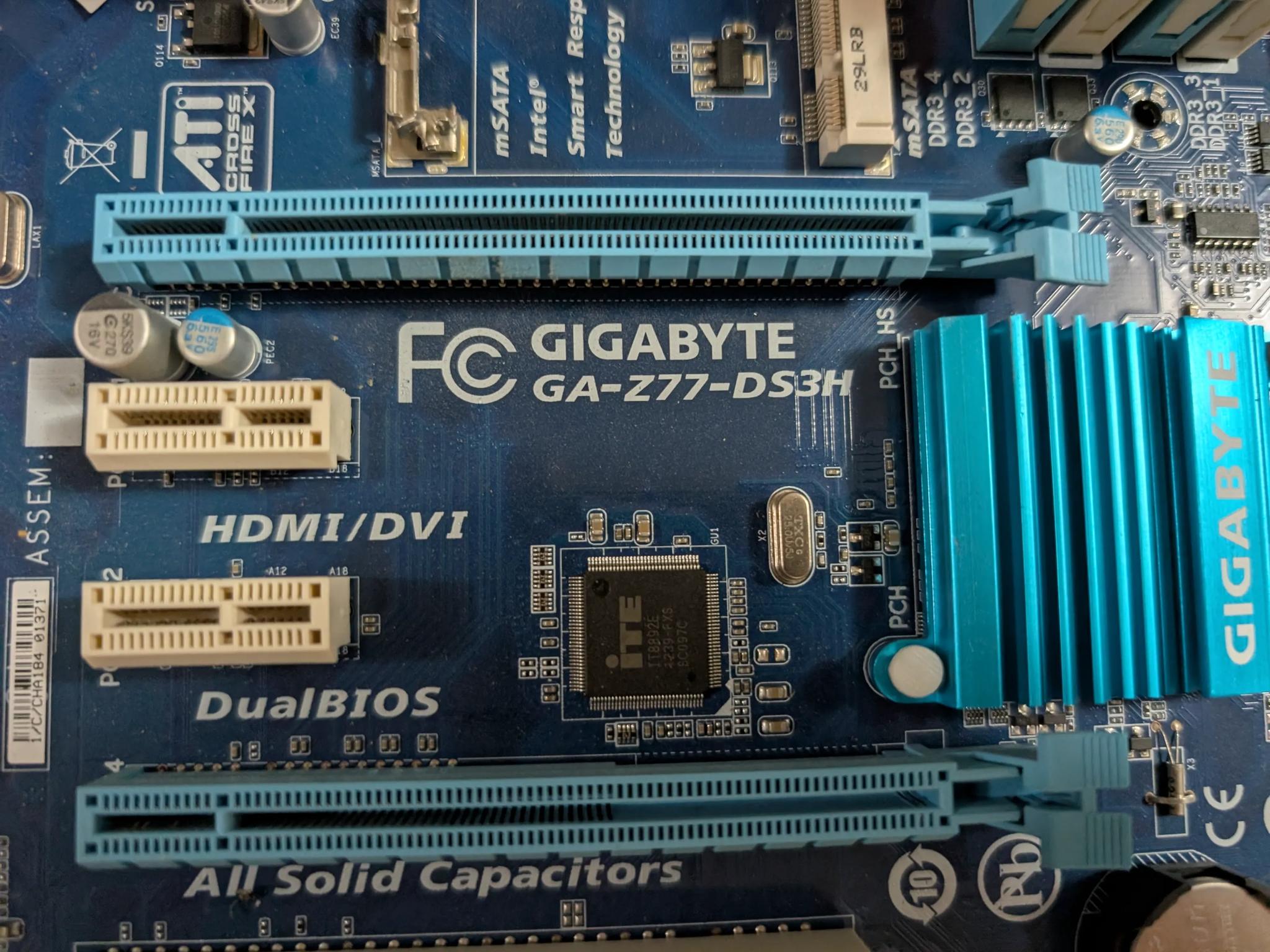 Intel core i3 / Z77 motherboard / 16GB DDR3