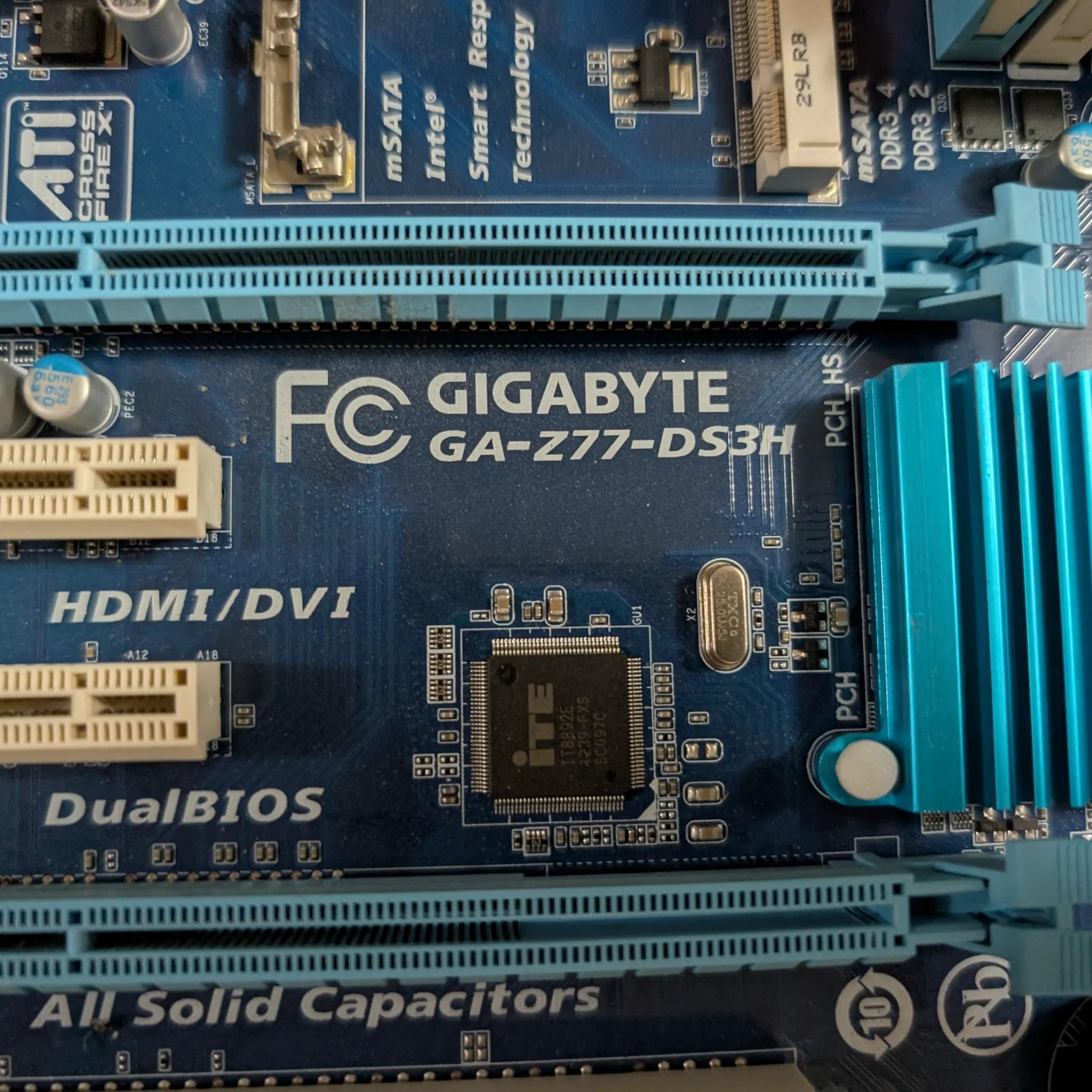 Intel core i3 / Z77 motherboard / 16GB DDR3