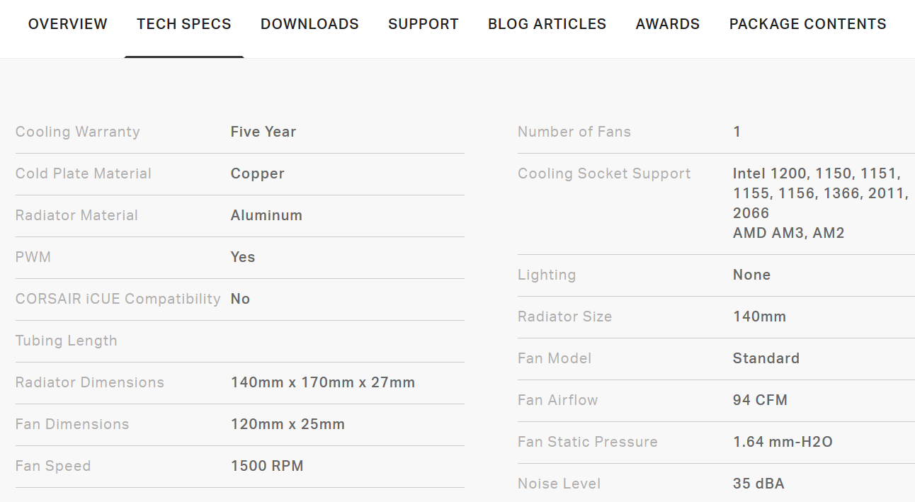 NEW Corsair Hydro Series H90 140mm Liquid CPU Cooler (Model CW-9060013-WW)