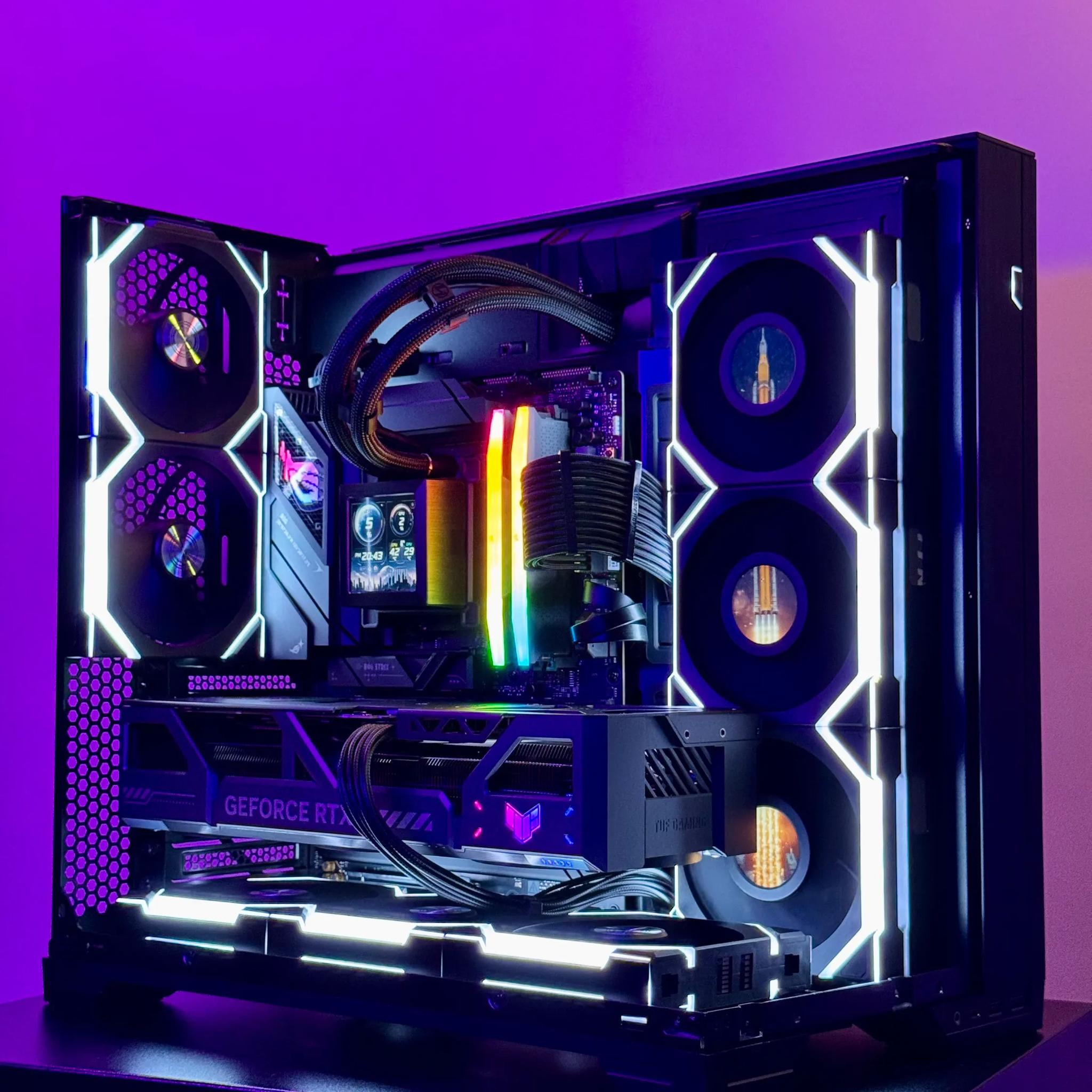 ObsidianX Gaming PC 💎 NVIDIA RTX 5080 OC, 9800X3D, 64GB RAM, 3TB NVMe SSD, ROG Strix B850 MB