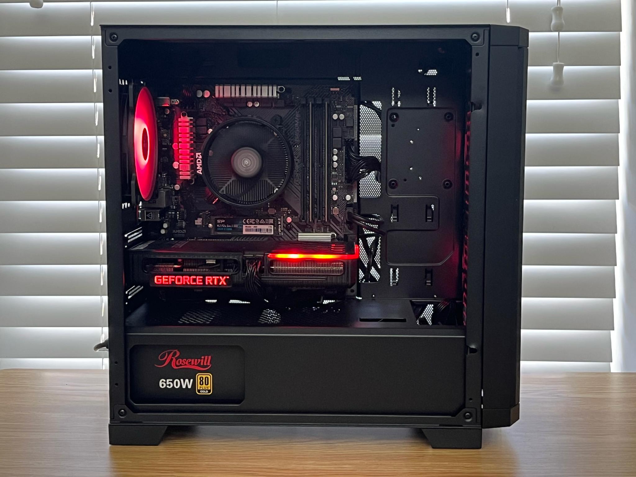 🖤❤️Ryzen 5 5500 | RTX 3060Ti | 32GB DDR4 | 1TB SSD | Gaming PC❤️🖤